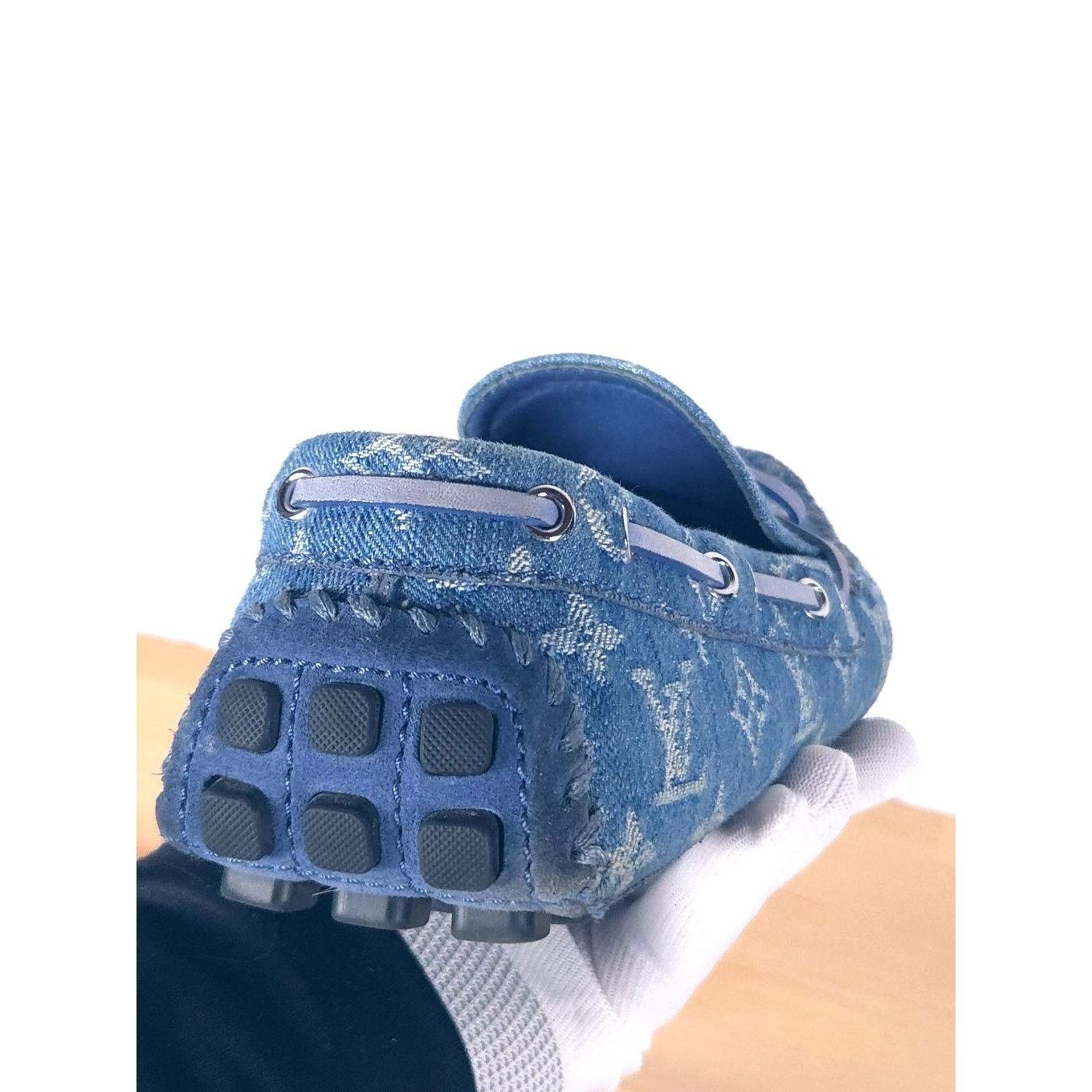 Louis Vuitton Louis Vuitton Blue Denim Monogram Men's Arizona Moccasins US Size US 10.5 / EU 43-44 - 18 Thumbnail