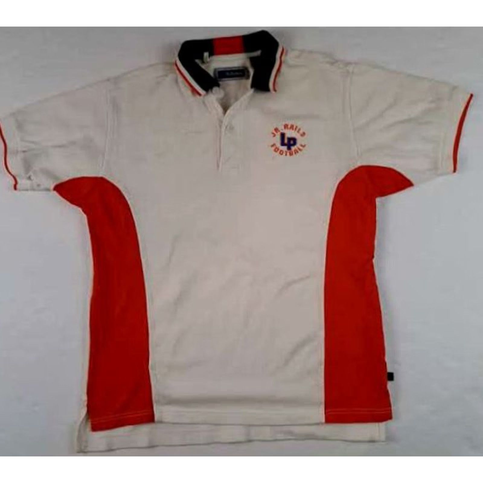 Holloway VINTAGE Junior Lincoln Park Railspiltters Football Polo Shirt Large White Mens Size US L / EU 52-54 / 3 - 4 Thumbnail