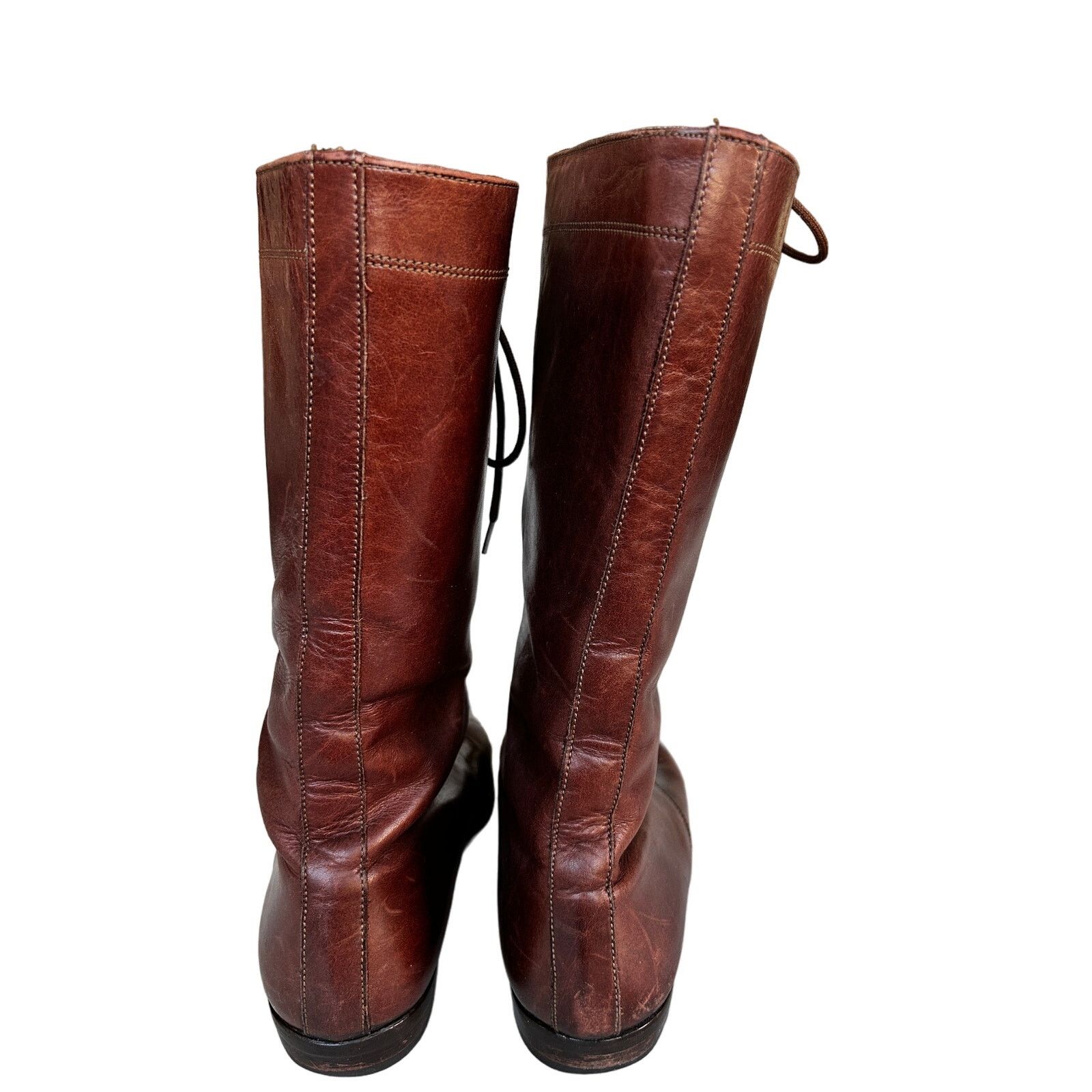 Vintage Vintage Brown Leather Riding/Aviator Women's Boots medium Size US 7 / IT 37 - 3 Thumbnail