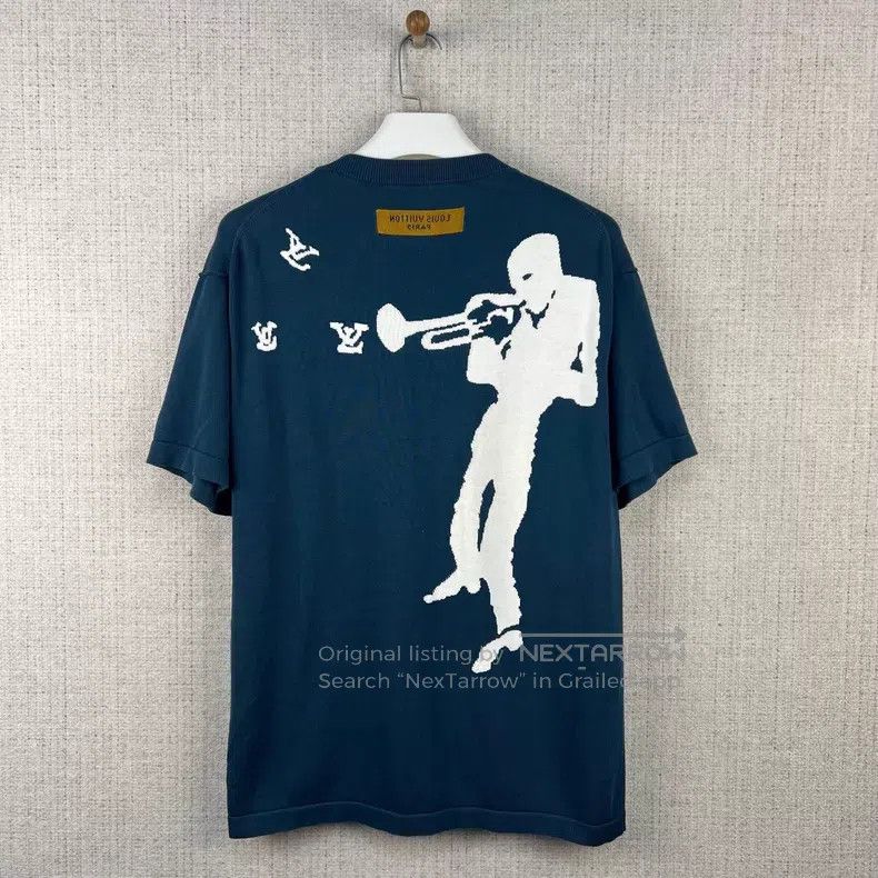 Louis Vuitton Louis Vuitton FW22 Piper logo graphic knit crew neck short Size US M / EU 48-50 / 2 - 2 Thumbnail