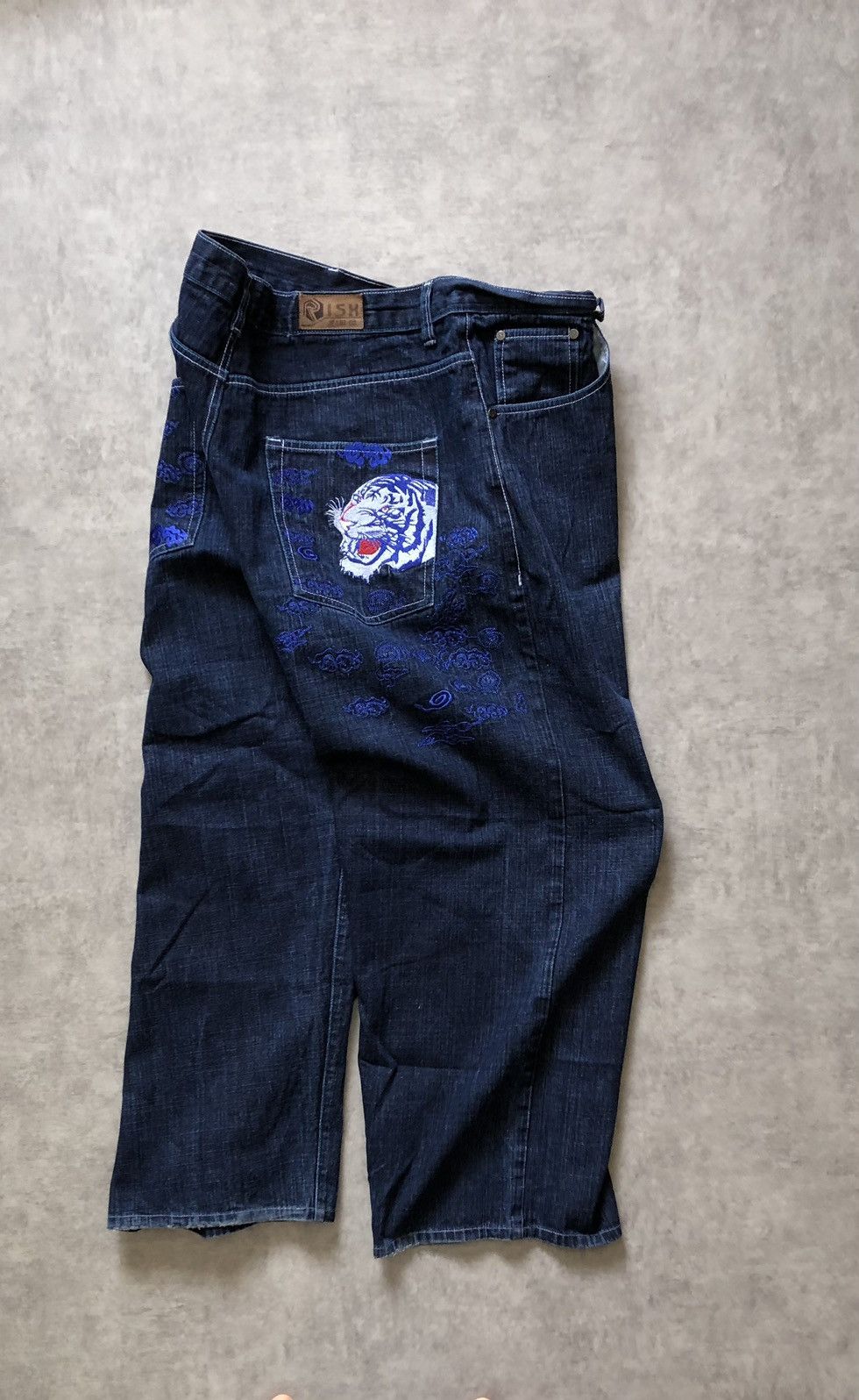 Fubu × JNCO × Japanese Brand Baggy jeans japan Risk jeans embroidery karakuri style Size US 36 / EU 52 - 9 Thumbnail