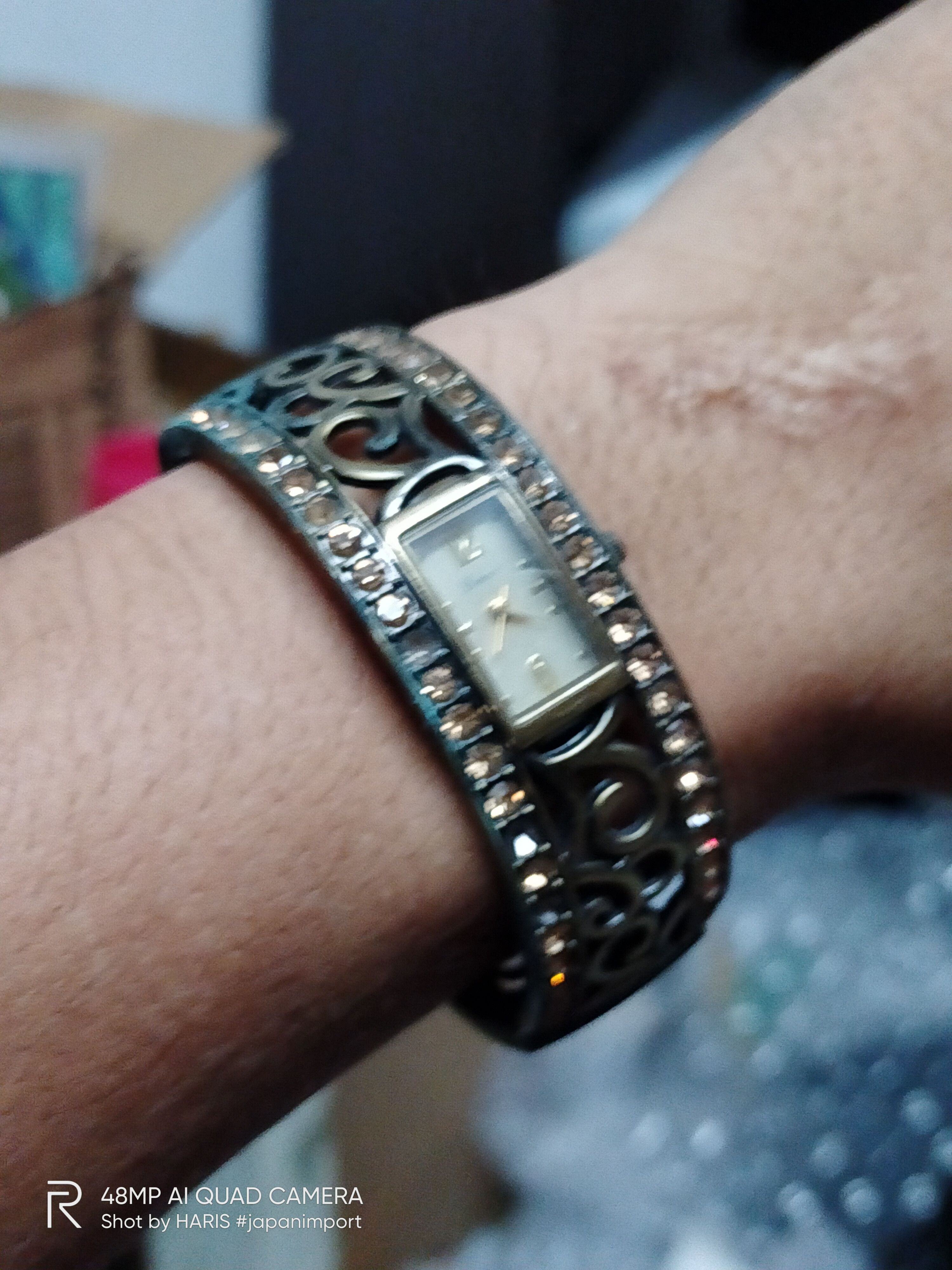 Japanese Brand LAMUE 💥 Retro PUNK Vintage Bracelet Watch (Japan) Size ONE SIZE - 2 Thumbnail