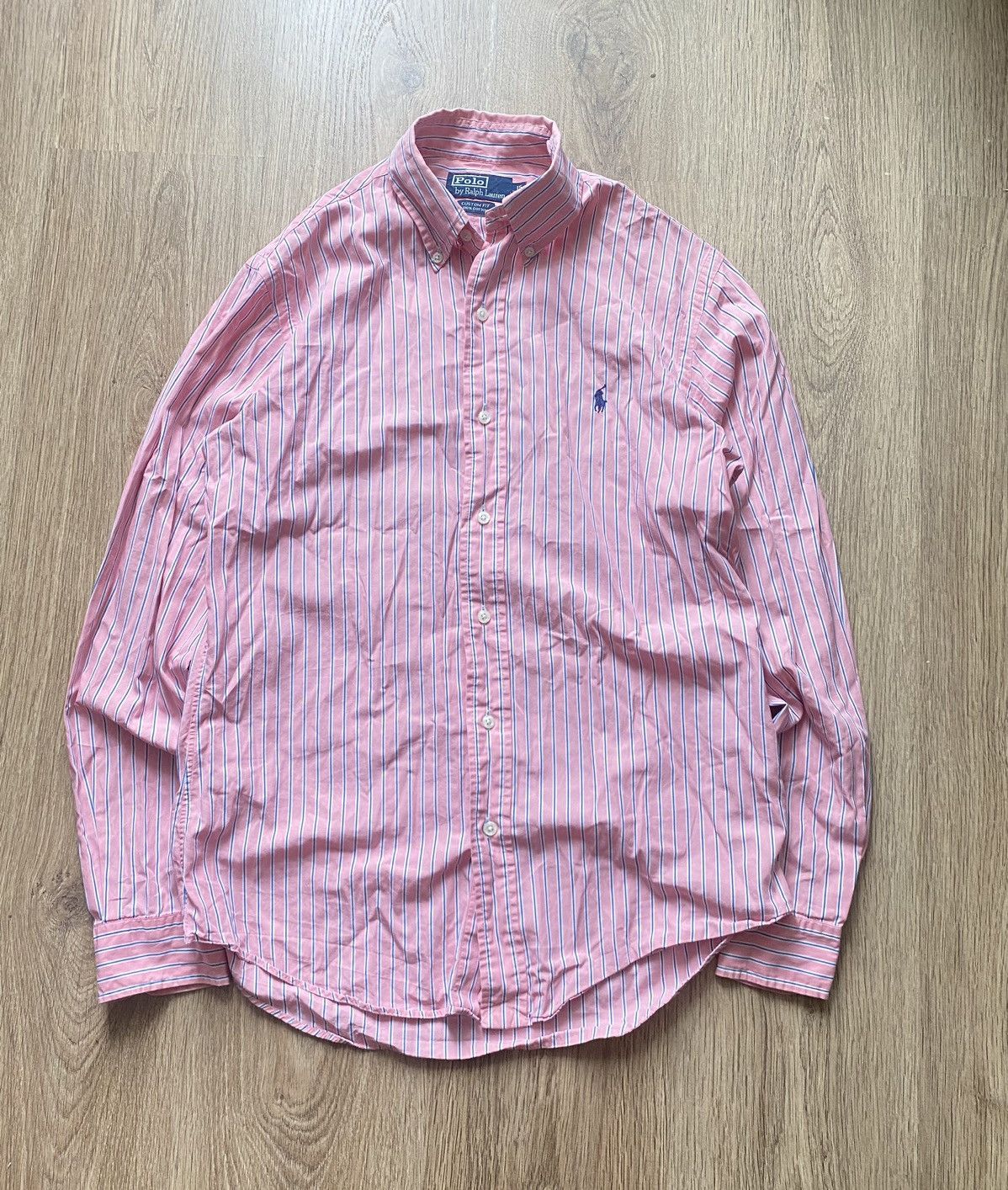 Polo Ralph Lauren × Ralph Lauren × Vintage Vintage Striped Shirt Y2K pink Polo Ralph Lauren Size L Rare Size US L / EU 52-54 / 3 - 1 Thumbnail