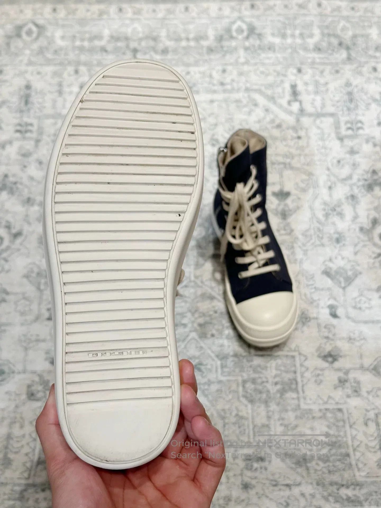 Rick Owens Drkshdw Rick Owens DRKSHDW Canvas High-Top. Size US 7 / IT 37 - 8 Thumbnail
