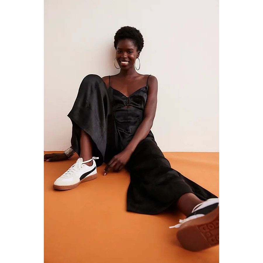 Free People New Abbie Jumpsuit SATIN $250 SIZE 2 Black Special Occasion Size 26" / US 2 / IT 38 - 1 Thumbnail
