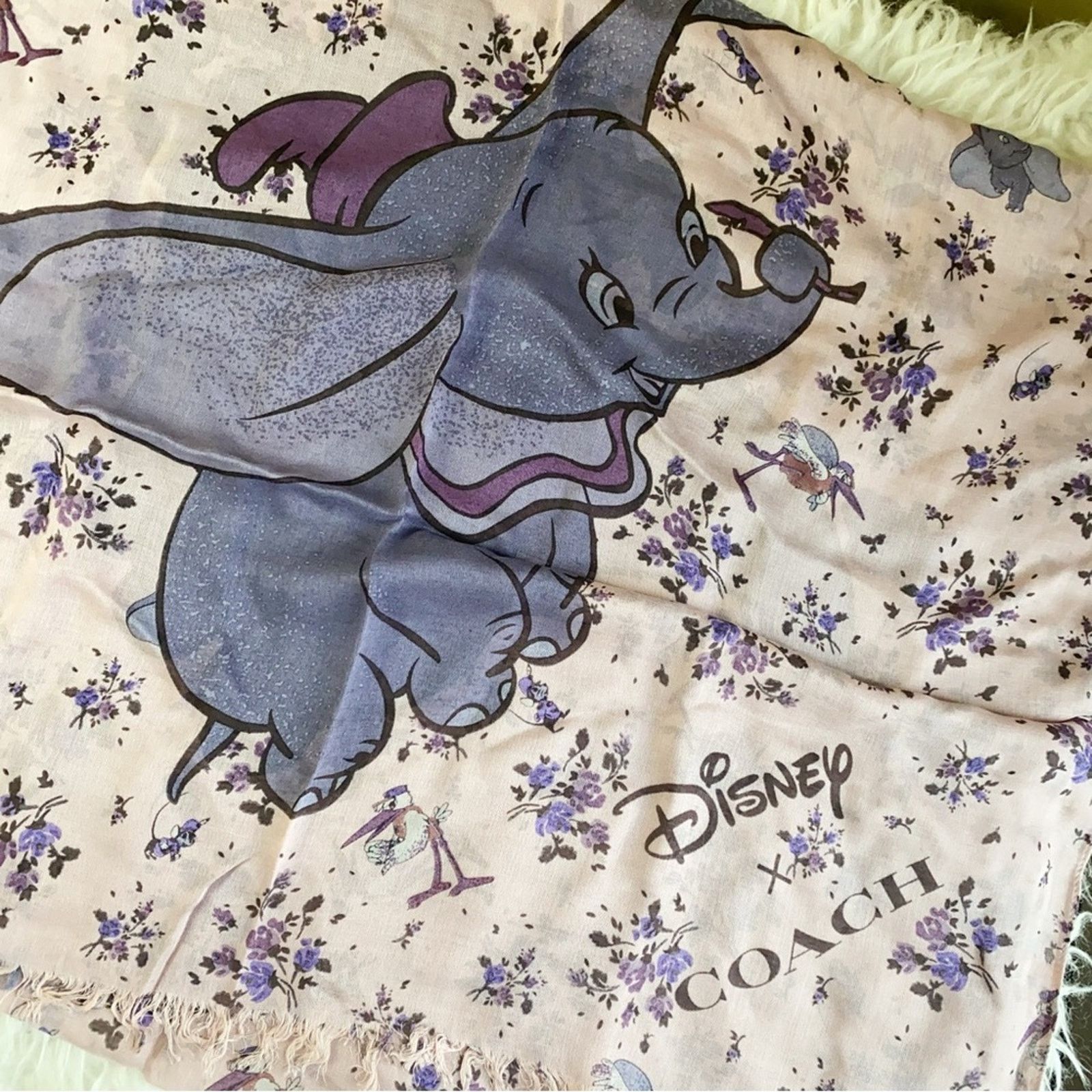 Coach COACH DISNEY DUMBO FLORAL PRINT OBLONG SCARF Size ONE SIZE - 2 Thumbnail