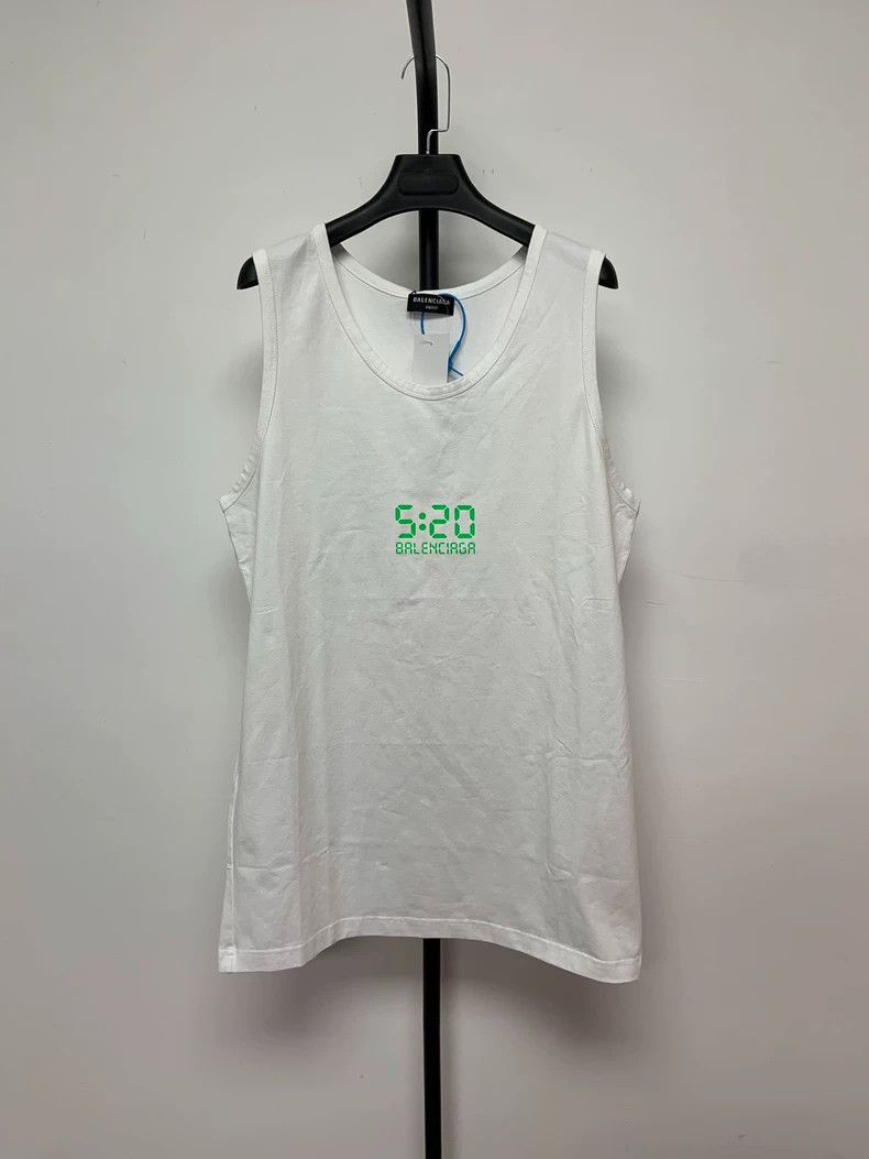 Balenciaga Solid color loose round neck luminous digital p