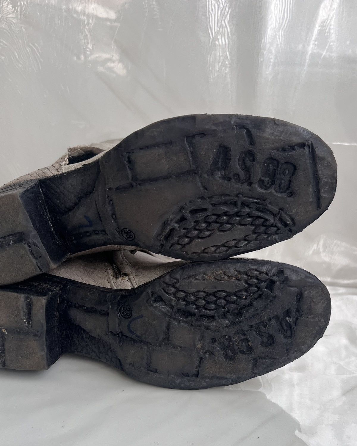 A.S.98 As 98 Airstep Zipper Boho Biker Gray distressed boot Size US 8 / IT 38 - 10 Thumbnail