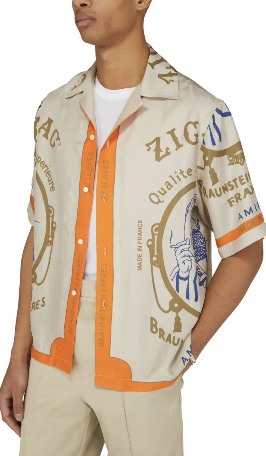 AMIRI★クロップドポロトップ Amiri Amiri x Zig Zag collared shirt | Grailed