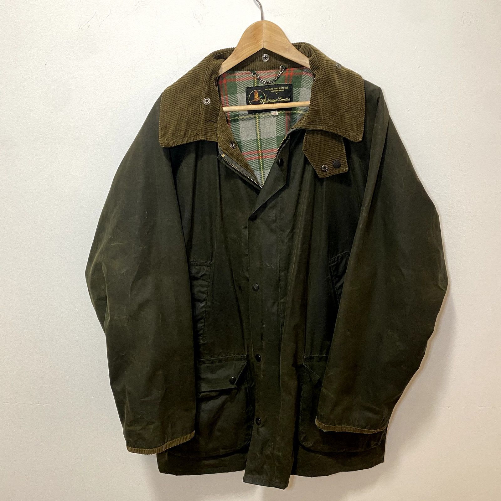 Vintage Vintage Wax Jacket Olive Green Flannel Lined Coat Size US XL / EU 56 / 4 - 1 Thumbnail
