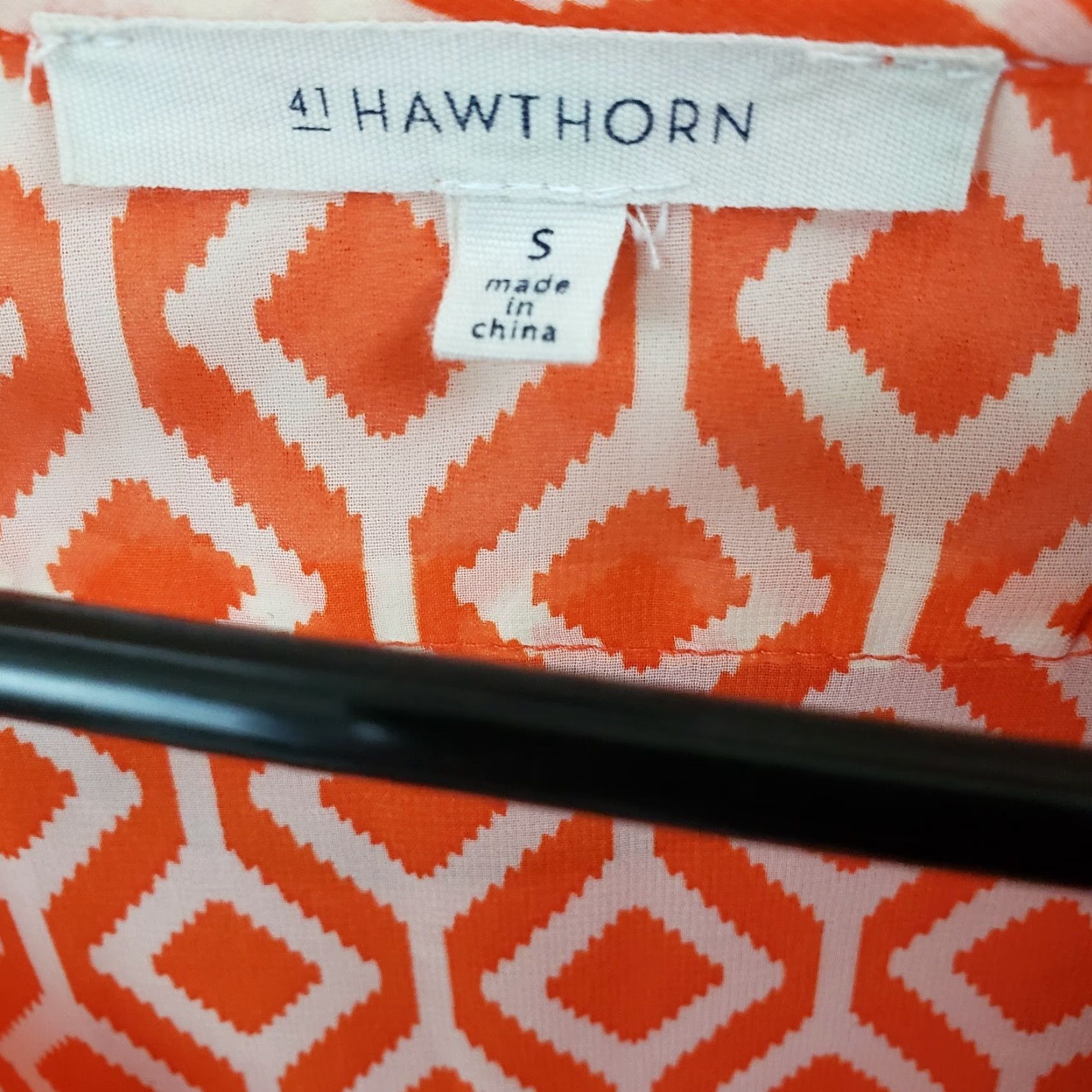 Vintage 41Hawthorn Womens Blouse Shirt Sz S Orange 3/4 Sleeve Sheer Studded Vintage: No Size S / US 4 / IT 40 - 5 Thumbnail