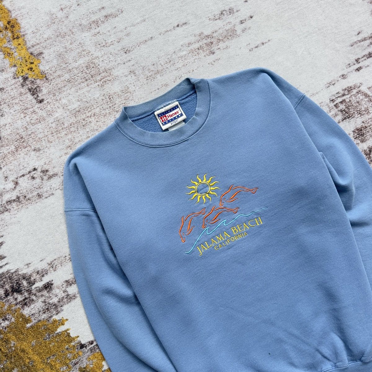 Hanes VINTAGE HANES JALAMA BEACH CALIFORNIA EMBROIDERY BIG LOGO Size US M / EU 48-50 / 2 - 2 Thumbnail