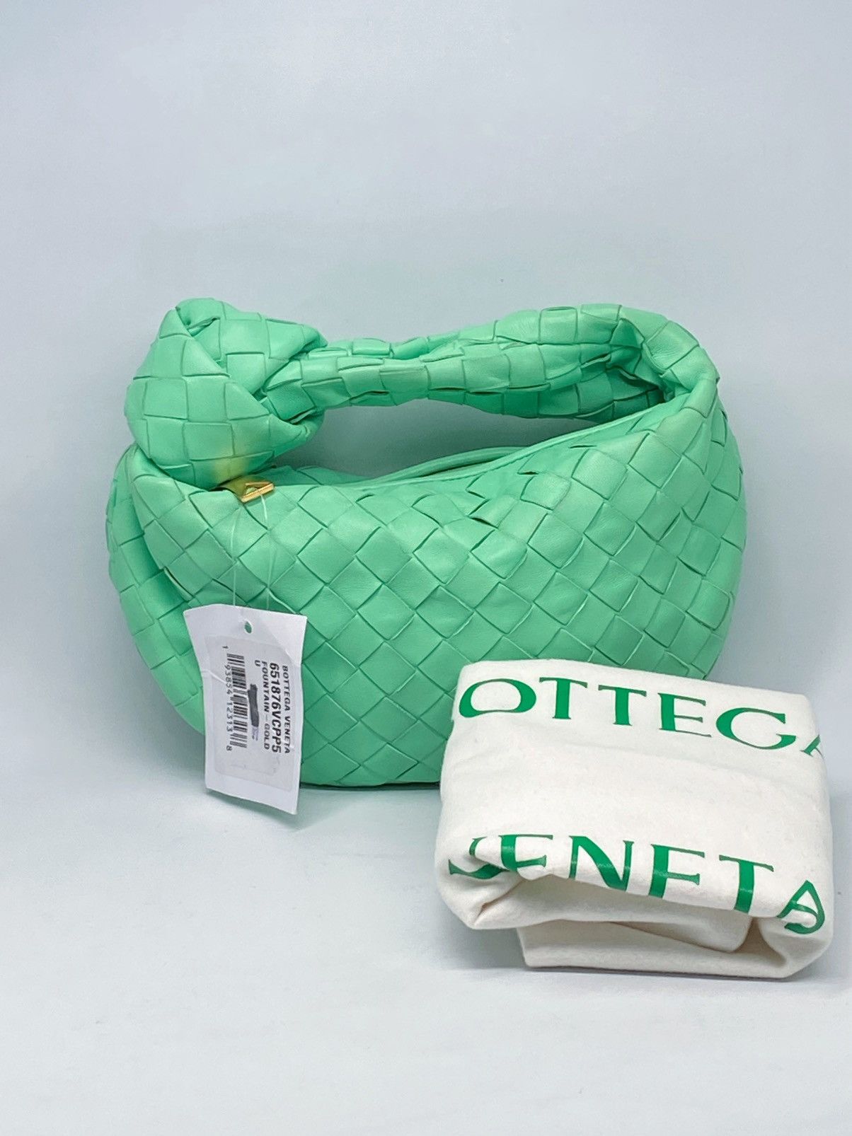 Bottega Veneta Mini Jodie Intrecciato Leather Bag in Green, Women's