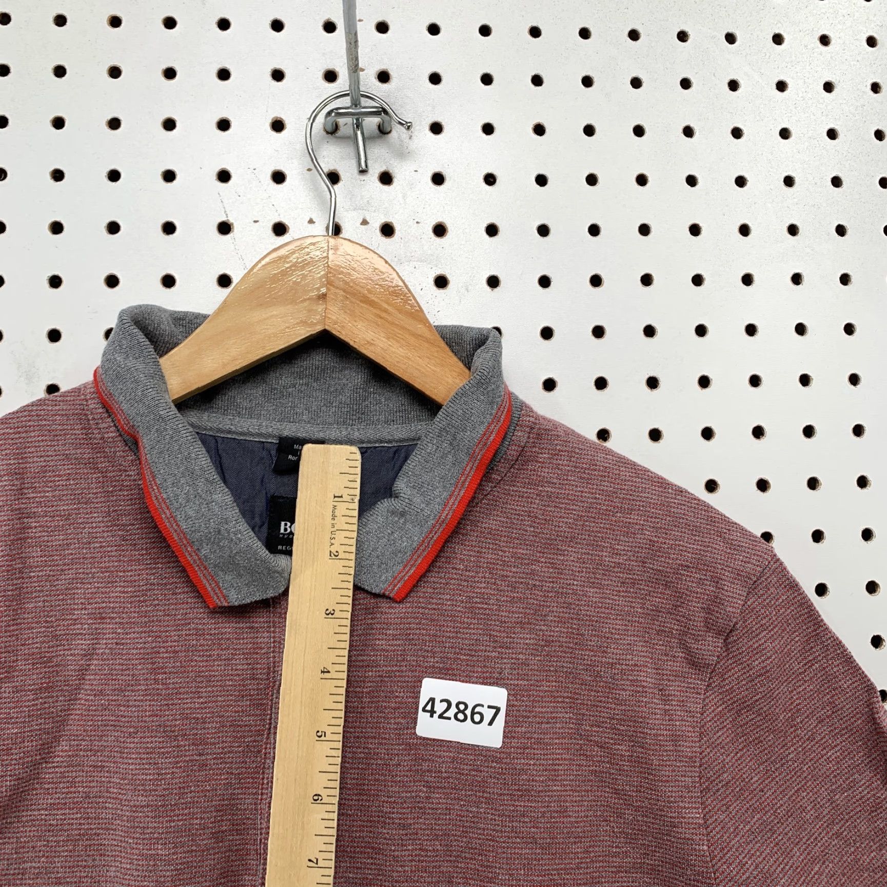 Hugo Boss HUGO BOSS Polo Shirt Mens Large Designer Preppy Red REGULAR FIT Shirt Adult Large Red Logo Polo Mens Size US L / EU 52-54 / 3 - 5 Thumbnail