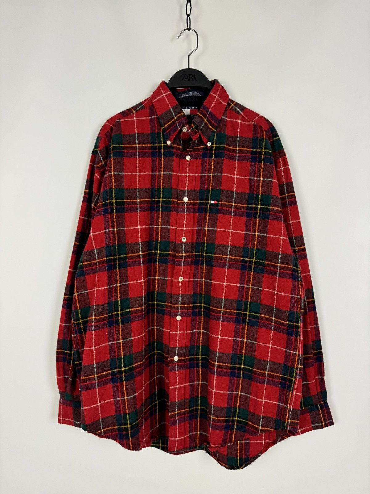 Flannel × Tommy Hilfiger × Vintage Vintage Y2K Tommy Hilfiger Flannel Check Button Up Shirt Size US M / EU 48-50 / 2 - 1 Thumbnail