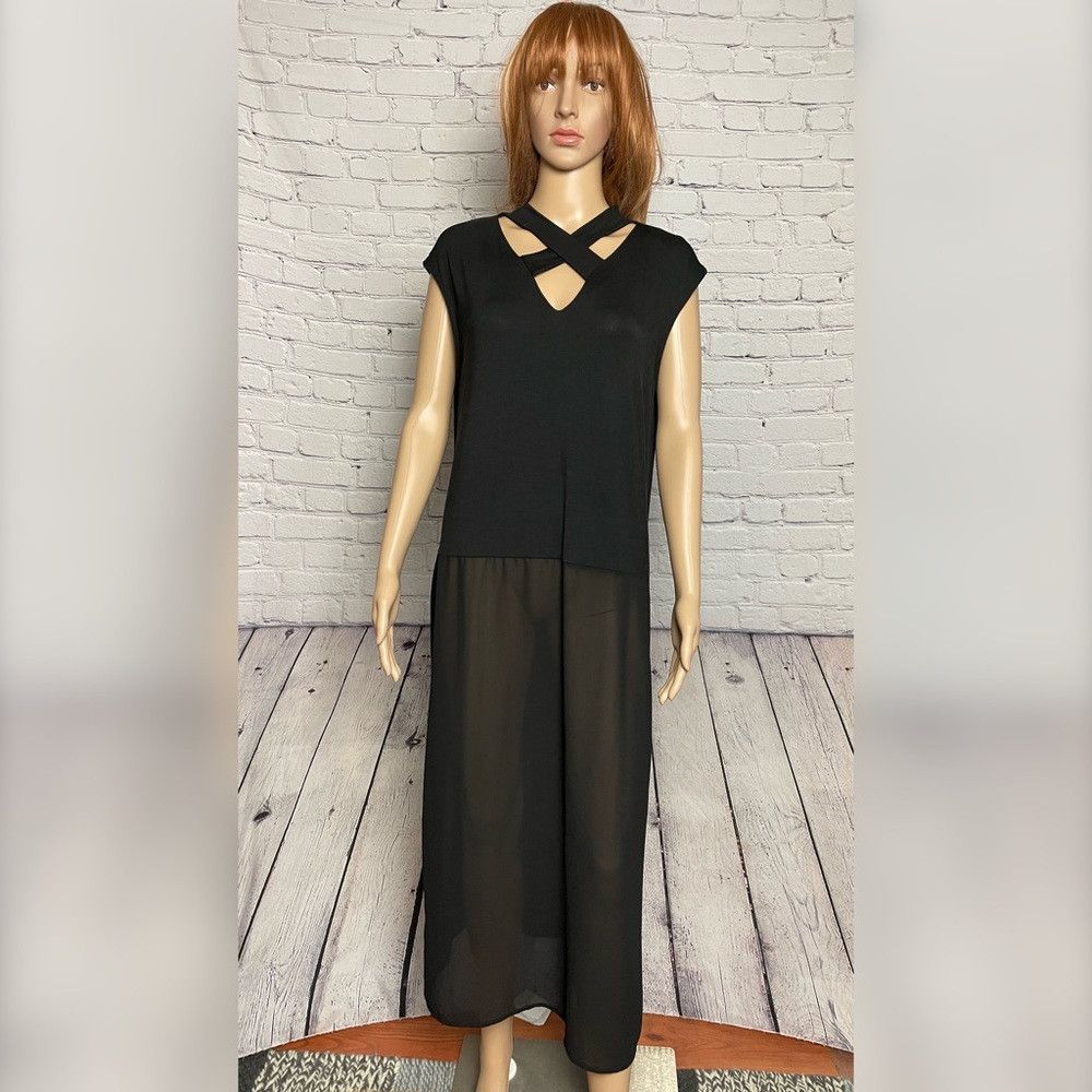 Other New Cha Cha Vente Black Long Sheer Bottom Top Tunic Size L Size L / US 10 / IT 46 - 1 Thumbnail
