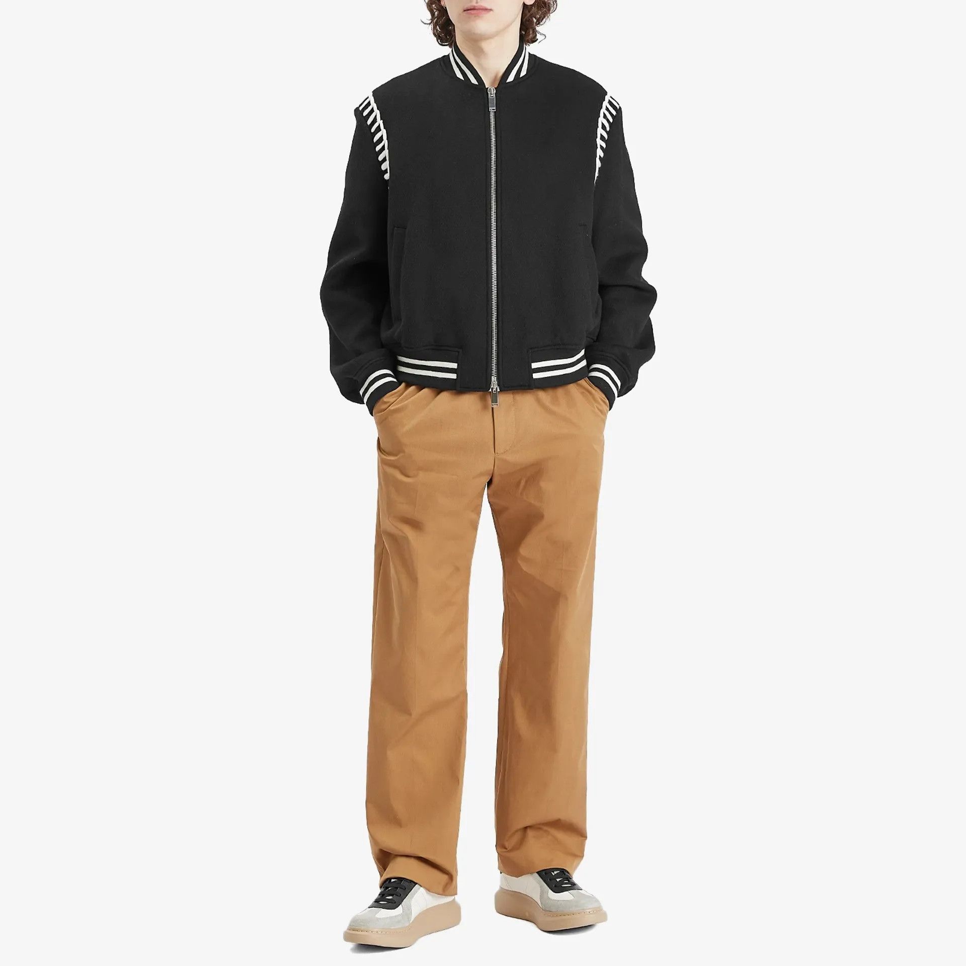 Alexander McQueen o1srvl11e0226 Bomber Jacket In Black Size US S / EU 44-46 / 1 - 3 Thumbnail