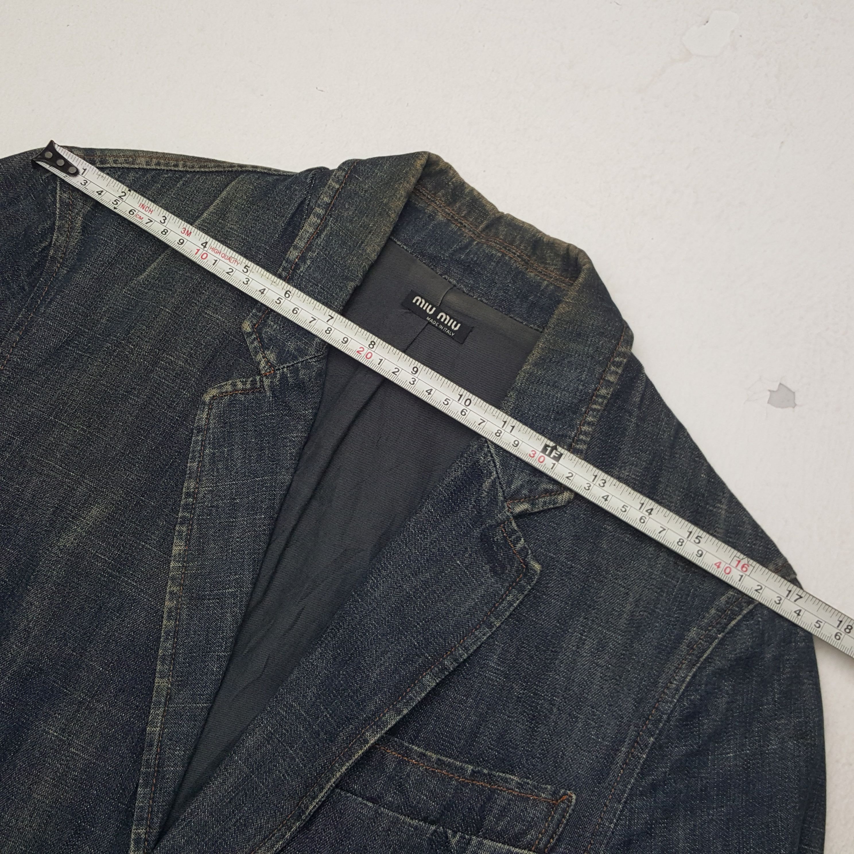 Miu Miu × Vintage Vintage Miu Miu Italian Brand Denim Jacket Size US XS / EU 42 / 0 - 5 Thumbnail