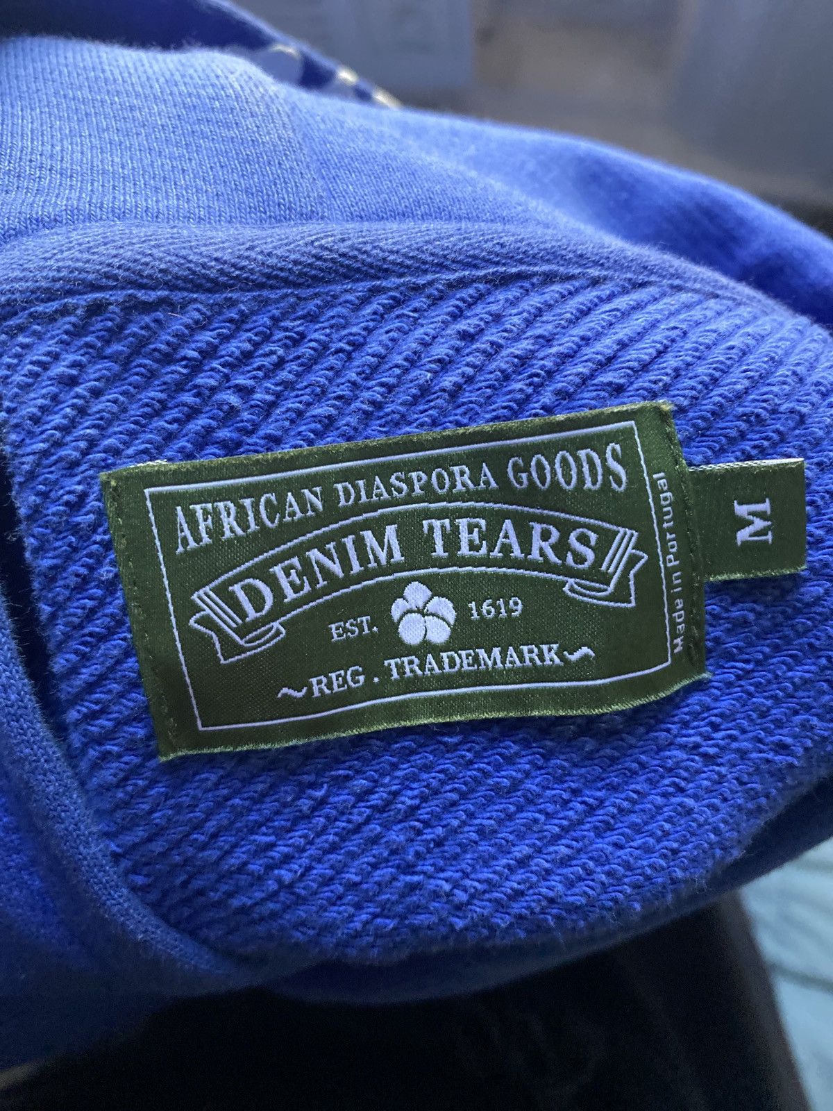 DENIM TEARS Denim Tears Blue Cotton Wreath Hoodie Size US M / EU 48-50 / 2 - 2 Thumbnail
