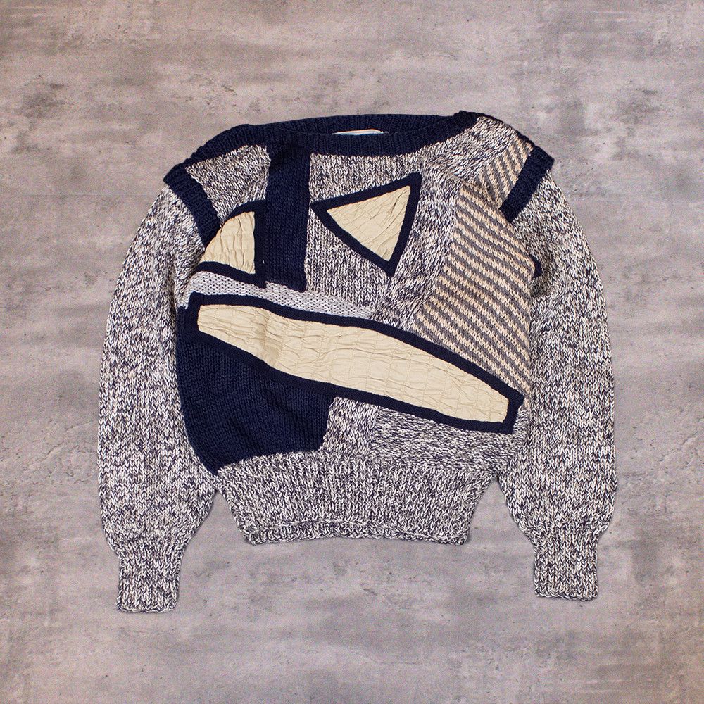 Vintage Vintage 1990's Nannel Pattern Knitted Crewneck Sweater Size US S / EU 44-46 / 1 - 1 Thumbnail