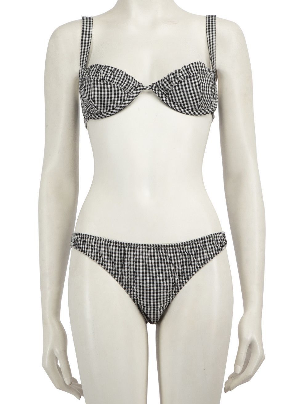 Gingham Pattern Bikini Set
