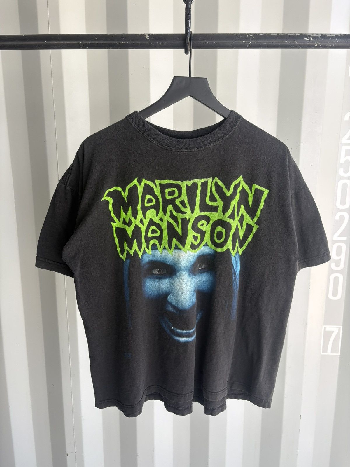 Band Tees Vintage Marilyn Manson Shirt Faded Distressed Grunge Size US XL / EU 56 / 4 - 1 Thumbnail