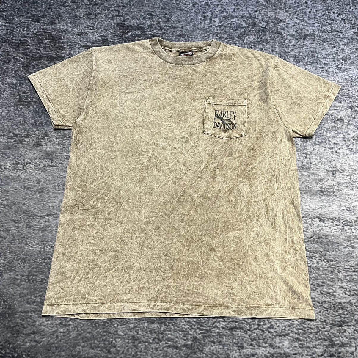 Harley Davidson Vintage Harley Davidson Biker Logo Pocket T Shirt Large Size US L / EU 52-54 / 3 - 3 Thumbnail