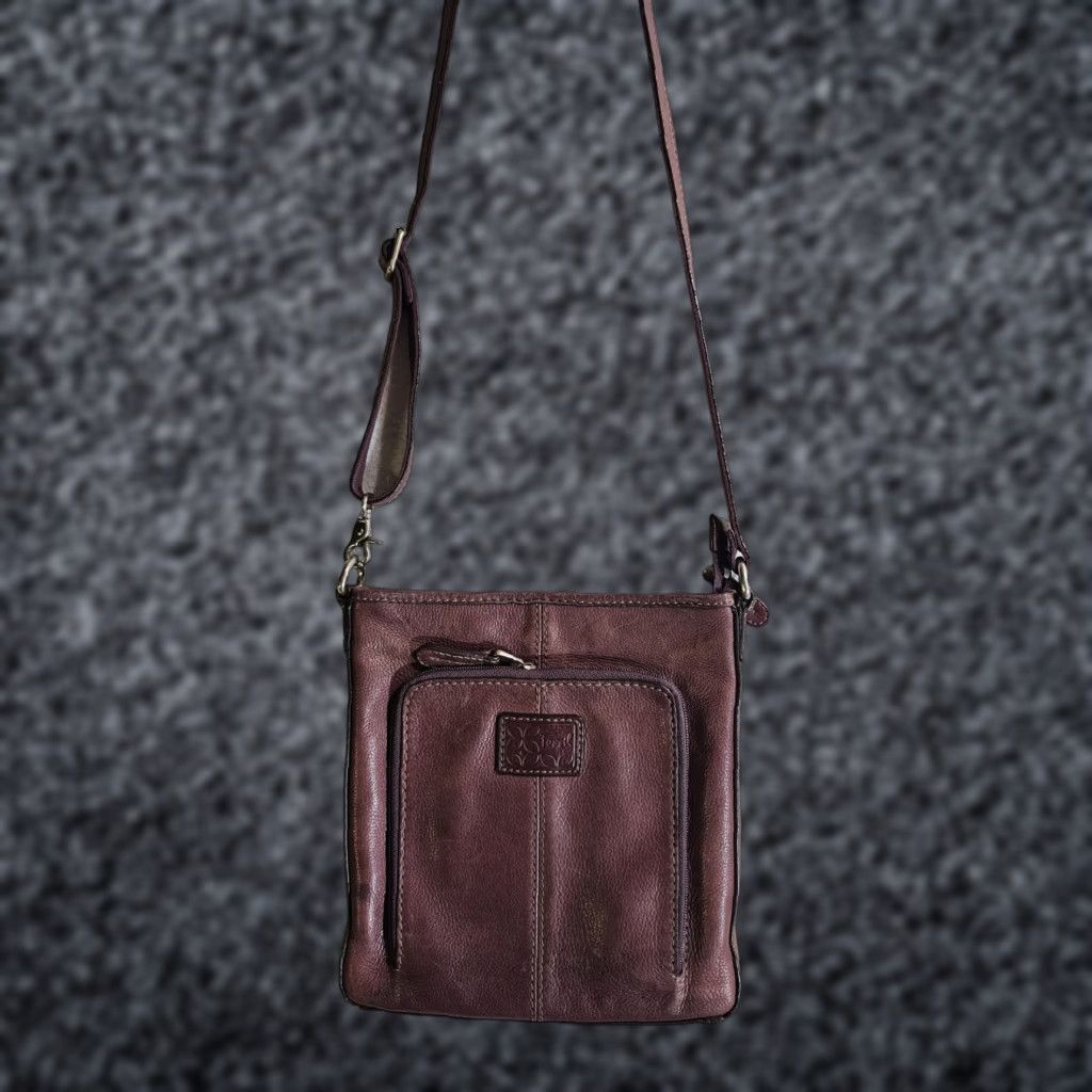 Fossil VINTAGE Fossil Crosstown Organizer Crossbody Bag Brick Red Size ONE SIZE - 1 Thumbnail