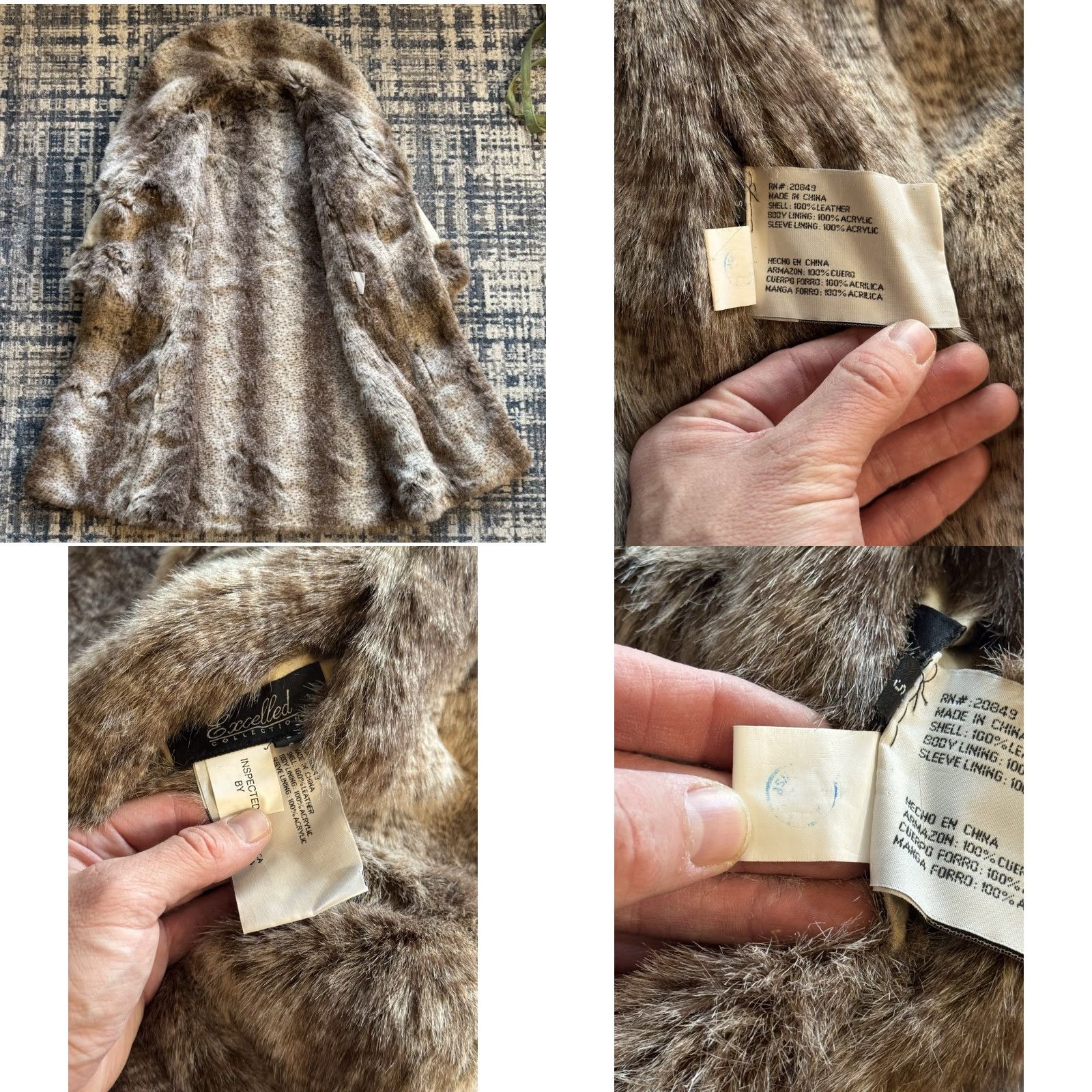 Vintage VINTAGE Excelled Collection Leather Afghan Coat Women's Sz S Ivory Fur Trim 90s Hippie Retro BOHO Long Coat with Pockets Leather Size S / US 4 / IT 40 - 9 Thumbnail