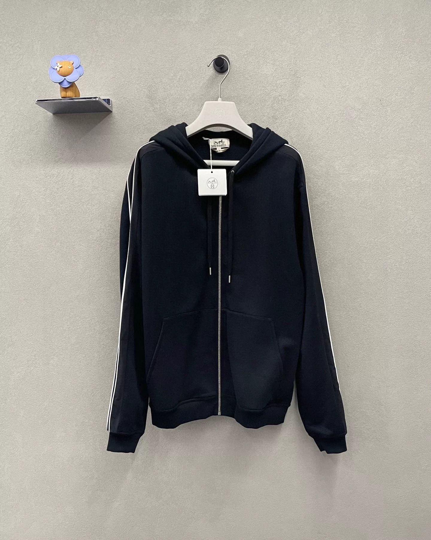 Hermes Hermes Hooded Black Coat Size L Size US L / EU 52-54 / 3 - 1 Thumbnail