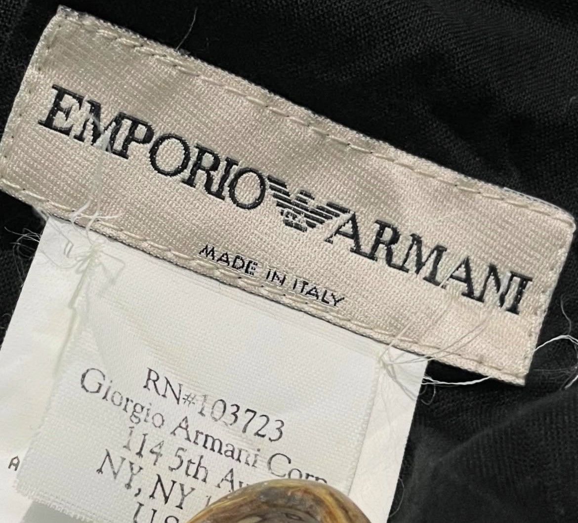 Emporio Armani × Giorgio Armani × Vintage 80s Emporio Armani Dual Close Trousers Size US 39 - 6 Thumbnail