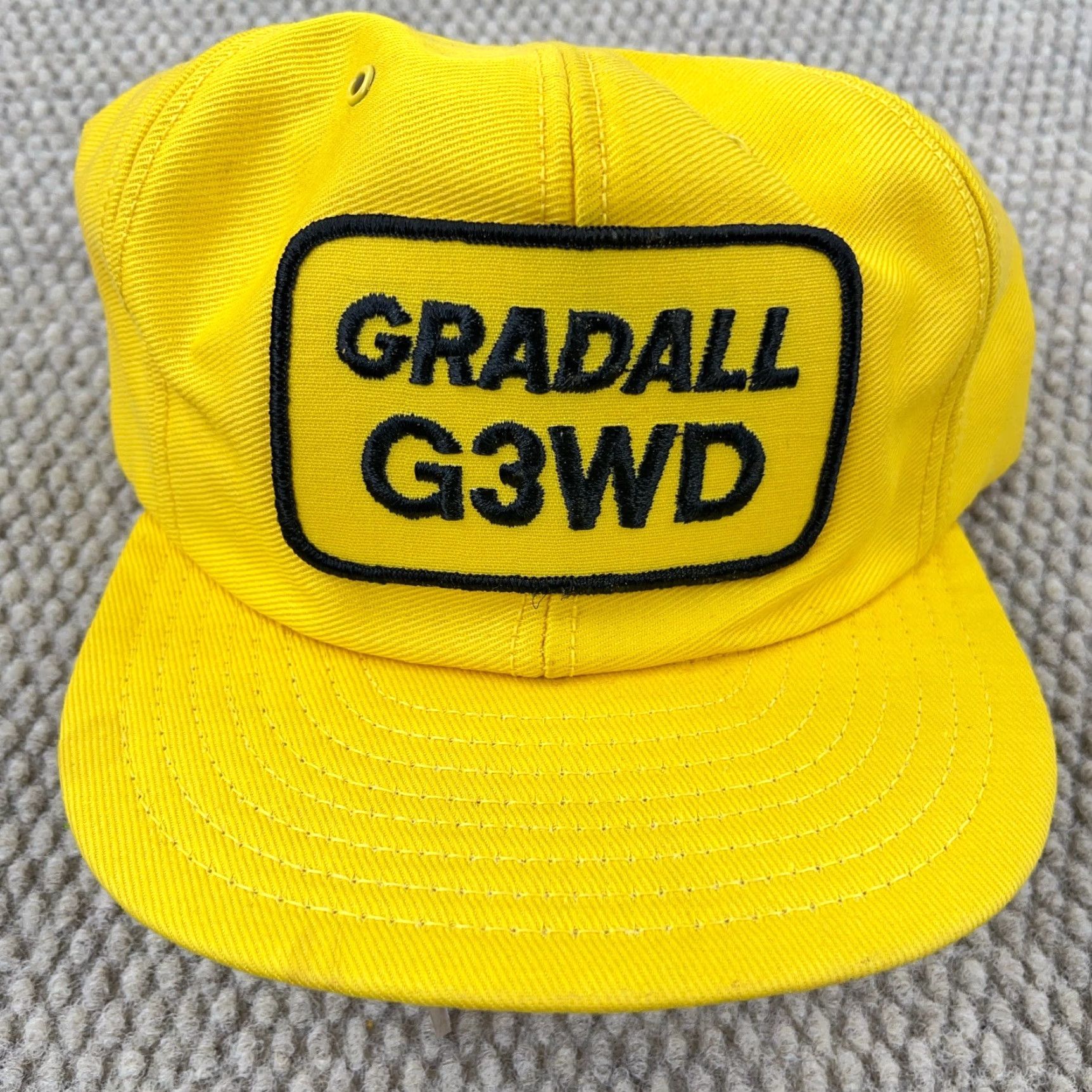 Vintage VINTAGE Louisville MFG Trucker Hat Cap Adult One Size Yellow Cotton Twill 80s Classic Outdoor Workwear Adjustable Mens Size ONE SIZE - 2 Thumbnail