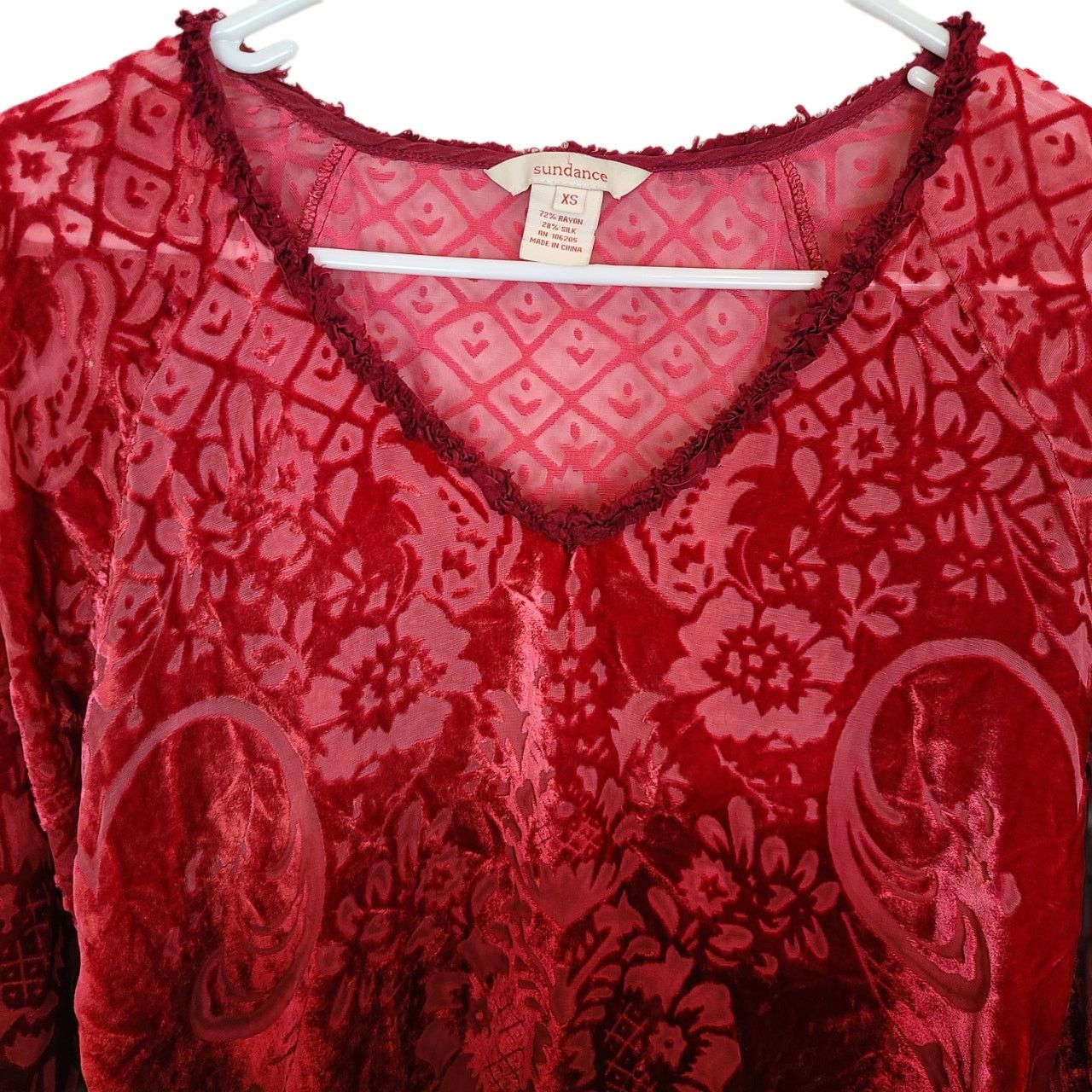 Sundek Sundance Womens Velvet Burnout Floral SIlk Whimsigoth Fairy Size XS / US 0-2 / IT 36-38 - 2 Thumbnail