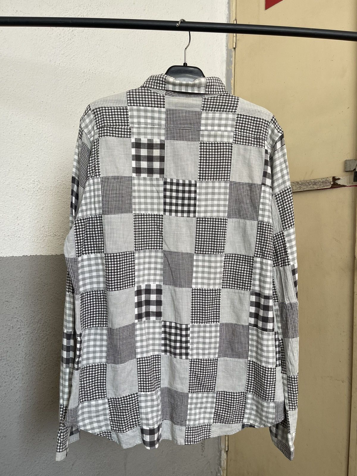 Vintage Baby Milo Store Bape Patchwork Button Longsleeve Shirt Size US L / EU 52-54 / 3 - 2 Thumbnail