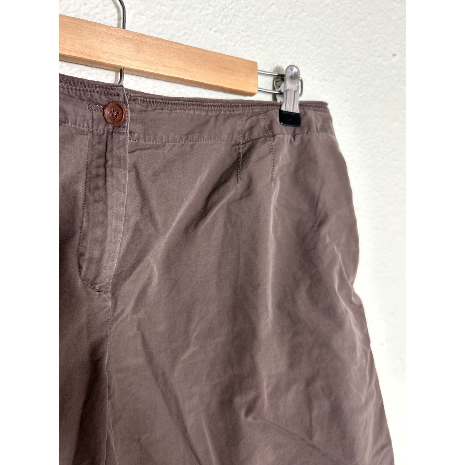J. Jill J Jill Womens 10 Brown Shorts 100% Cotton Chino Regular Size 10 Womens Boys? Size 32" / US 10 / IT 46 - 4 Thumbnail