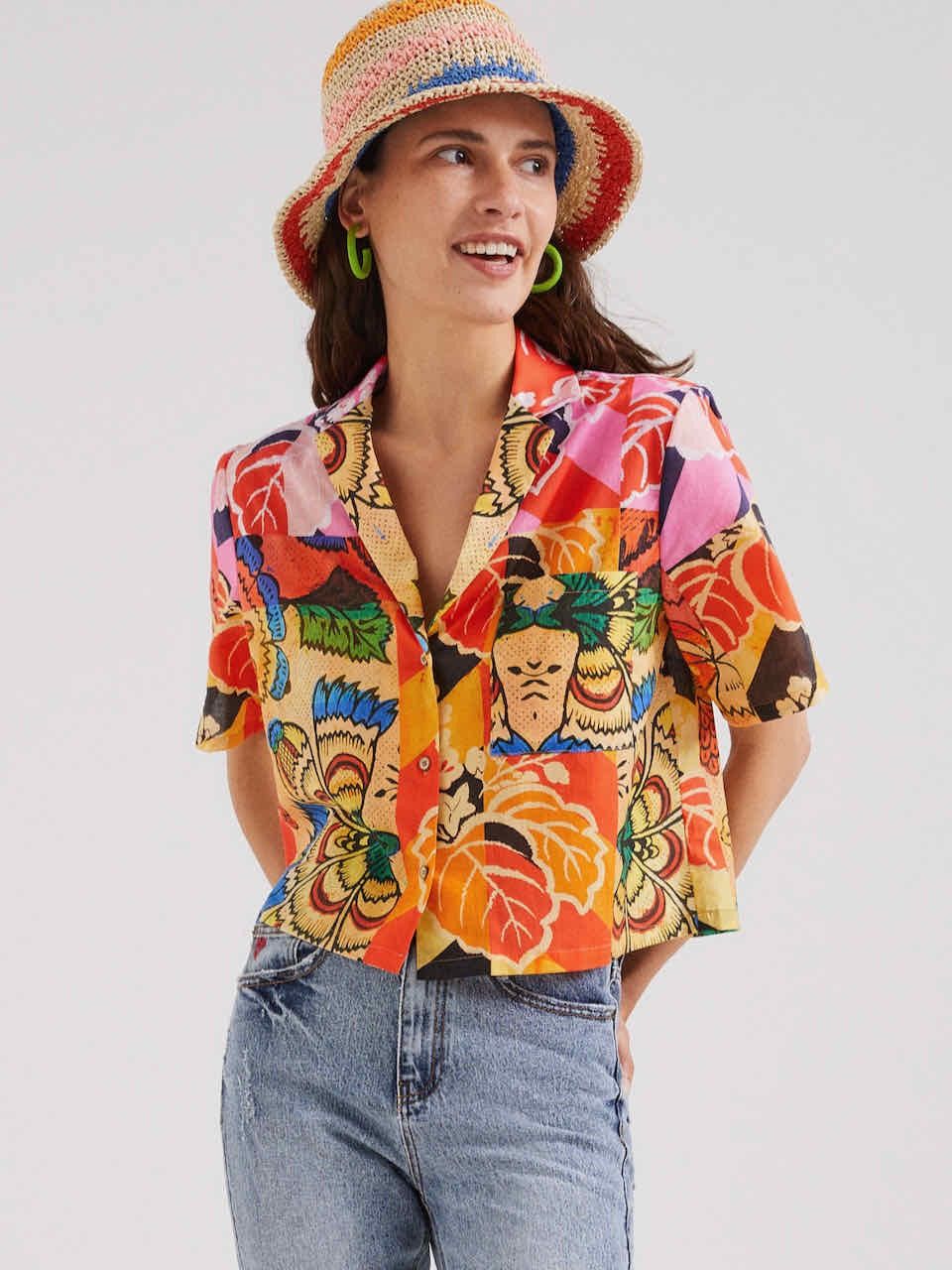 Desigual Desigual avant garde Hawaiian coloured shirt Size L / US 10 / IT 46 - 3 Thumbnail