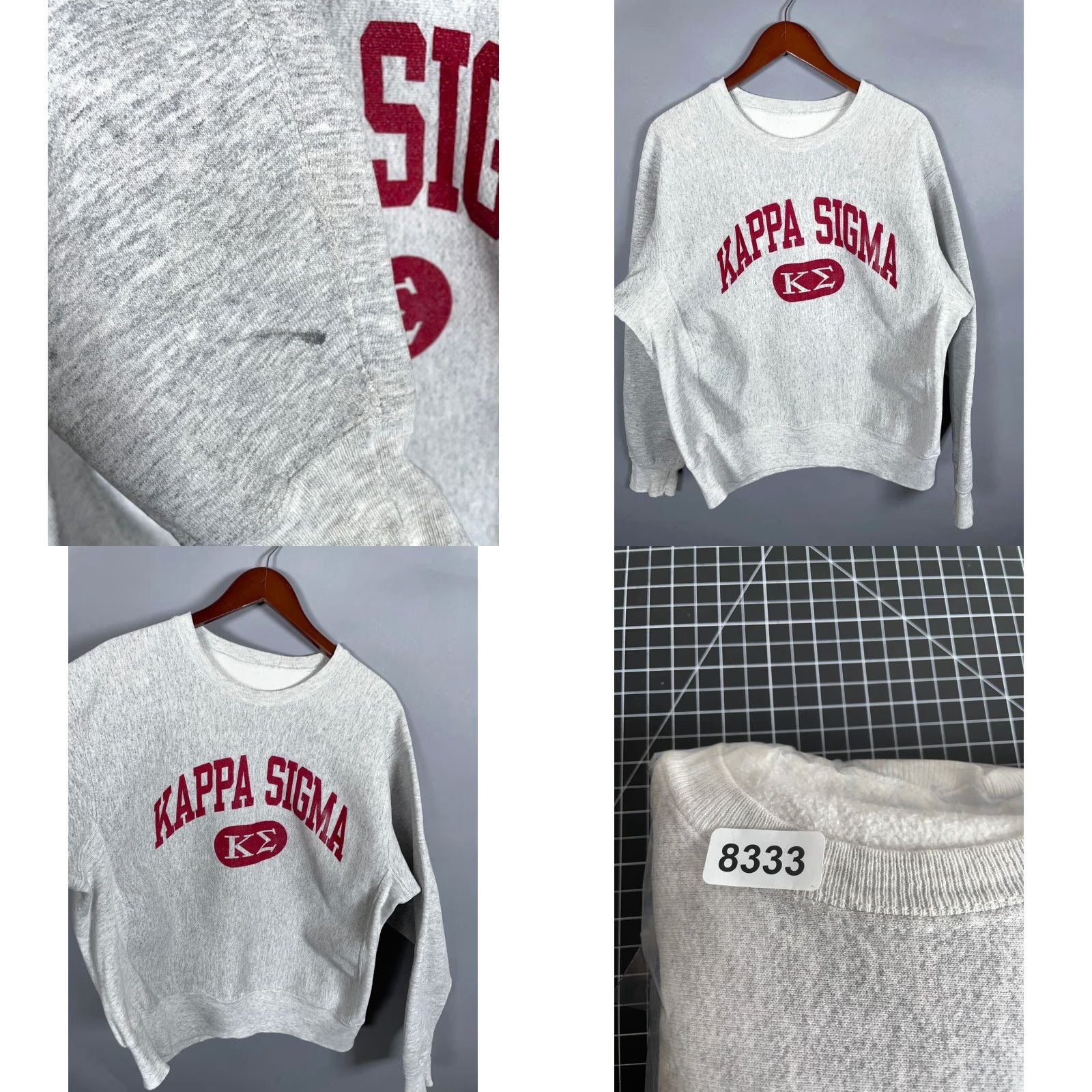 Champion VINTAGE Champion Reverse Weave Kappa Sigma Sig Sweatshirt Adult XL Gray Crewneck Size US XL / EU 56 / 4 - 9 Thumbnail