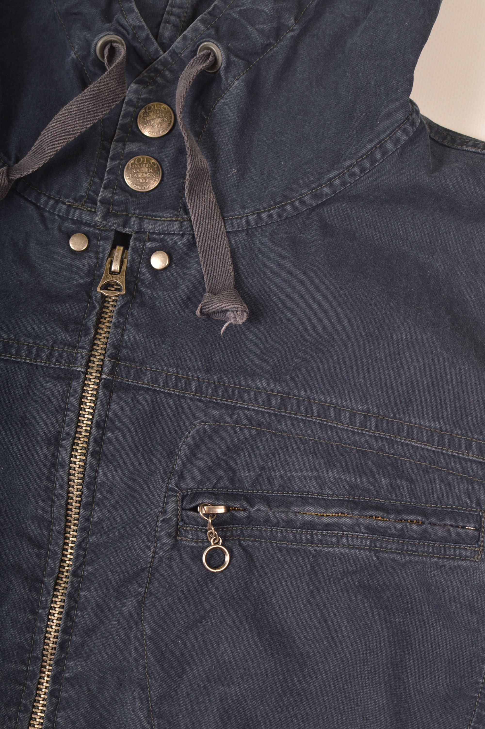 Polo Ralph Lauren × Ralph Lauren × Vintage Polo Ralph Lauren Vintage Blue Bomber Full-Zip Jacket Size US M / EU 48-50 / 2 - 2 Thumbnail