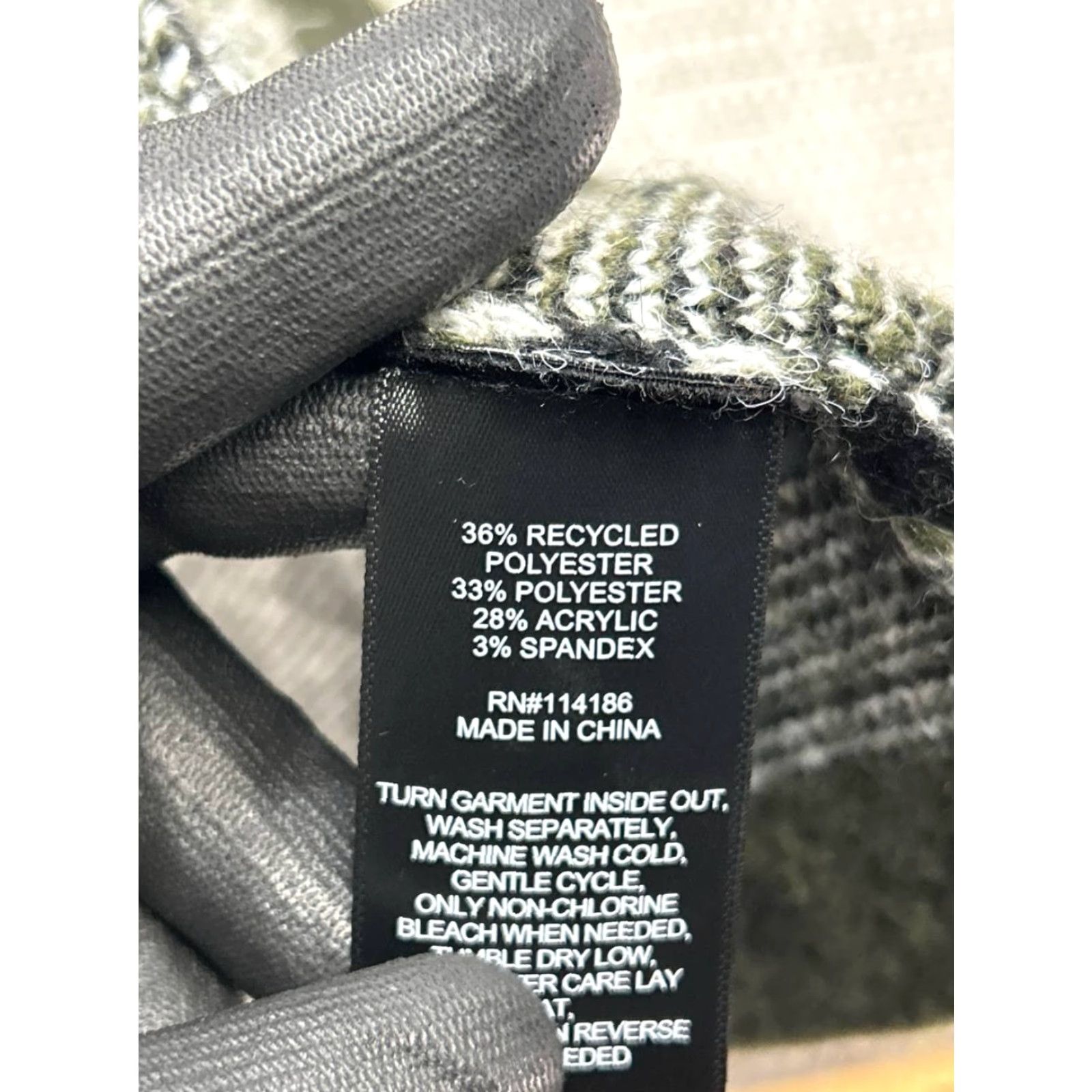 Frye Frye Cardigan Sweater Womens M Green Black White Knit Open Front Casual Geometric Vintage: No Size M / US 6-8 / IT 42-44 - 4 Thumbnail