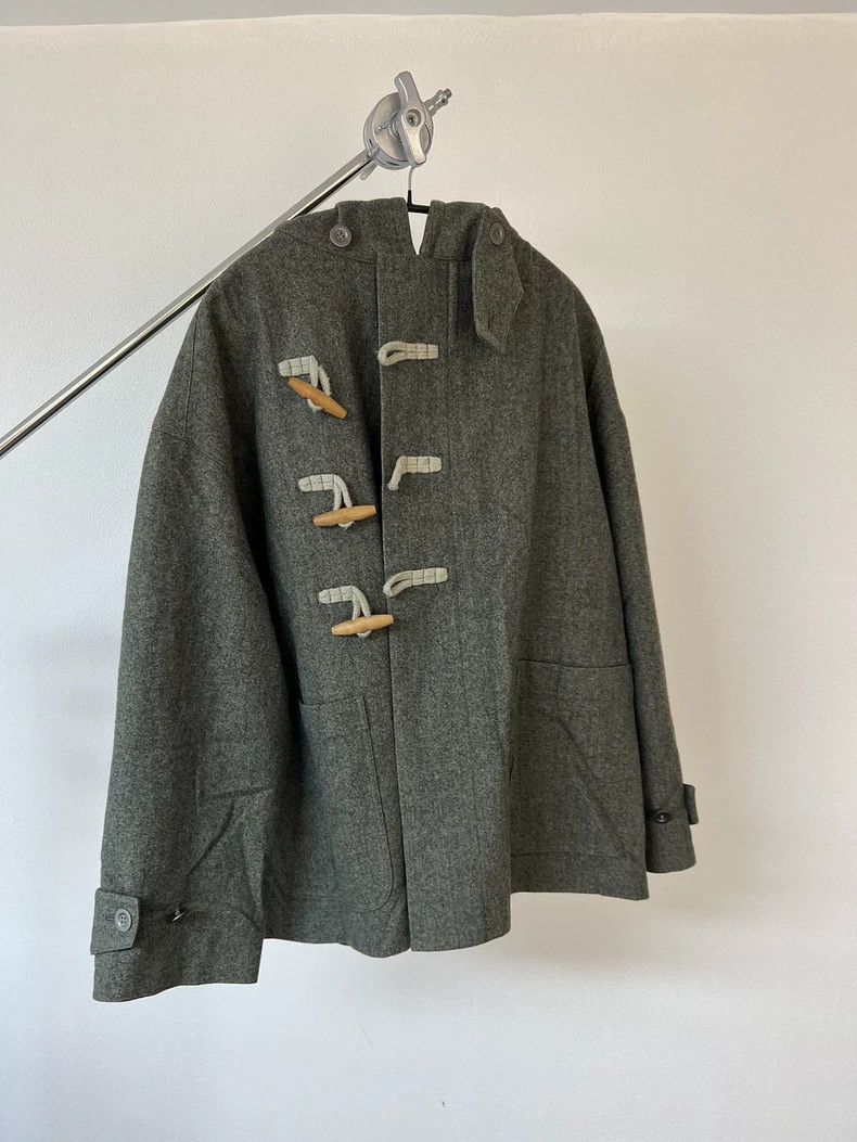 Yohji Yamamoto yohji Yamamoto Stand-collar breasted wool variegated hooded Size US M / EU 48-50 / 2 - 7 Thumbnail