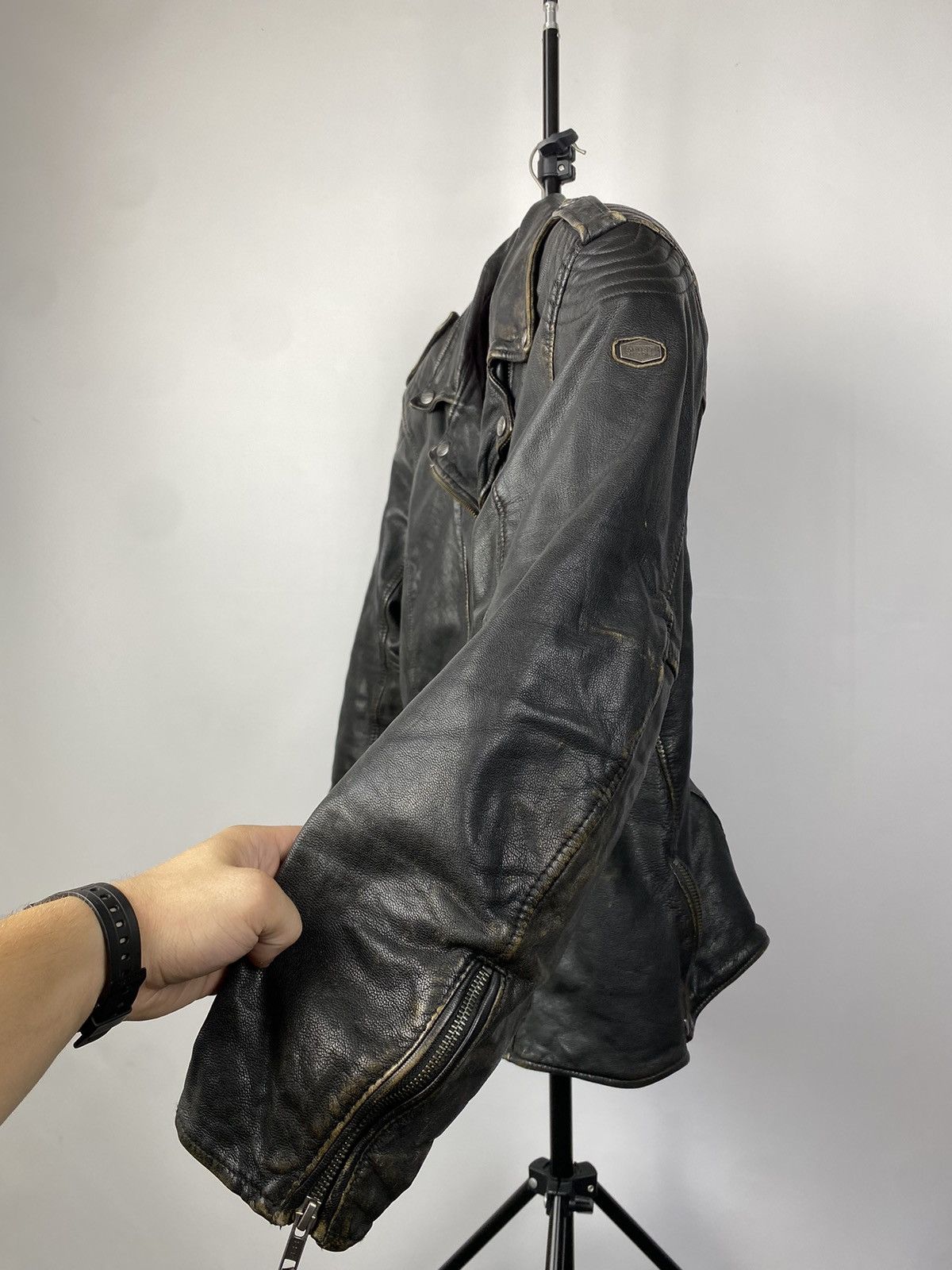 Other 🔥SPIRIT MOTORS RACING TRUE LEATHER JACKET 50-42 Size Size US M / EU 48-50 / 2 - 7 Thumbnail