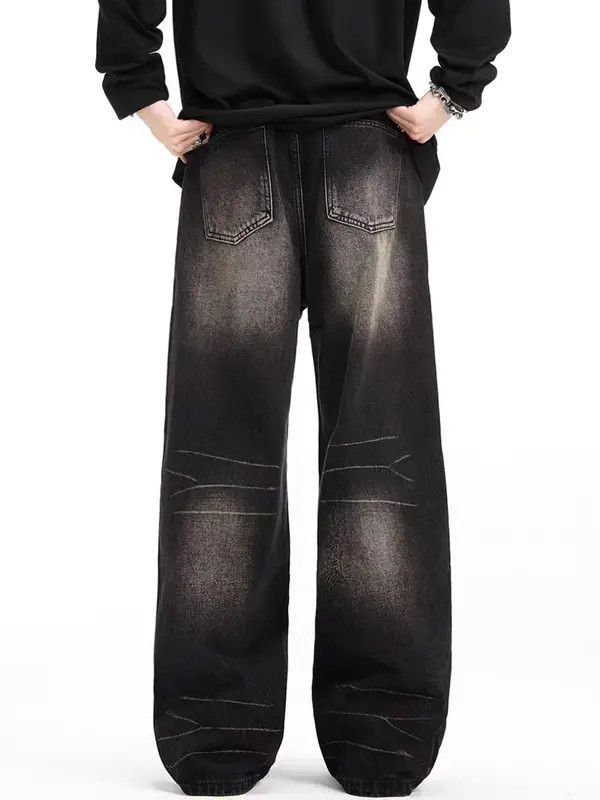 VIBE Retro high street straight wide leg jeans Size US 34 / EU 50 - 5 Thumbnail