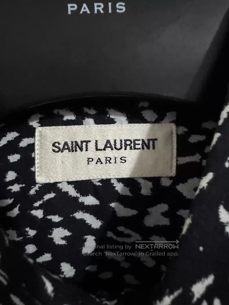 Saint Laurent Paris Saint Laurent Paris Cotton black and white cat-eye button Size XS / US 0-2 / IT 36-38 - 7 Thumbnail