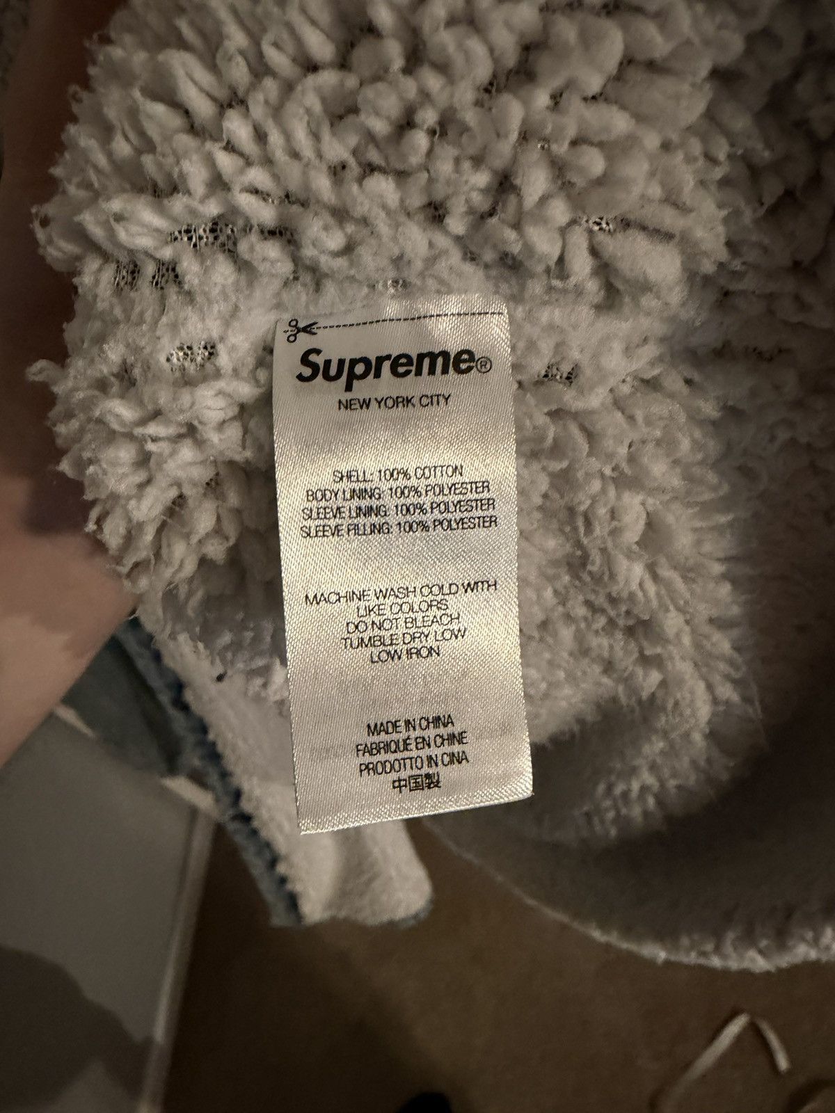 Supreme Supreme Faux Shearling Lined Work Shirt - Washed Indigo Size US M / EU 48-50 / 2 - 4 Thumbnail
