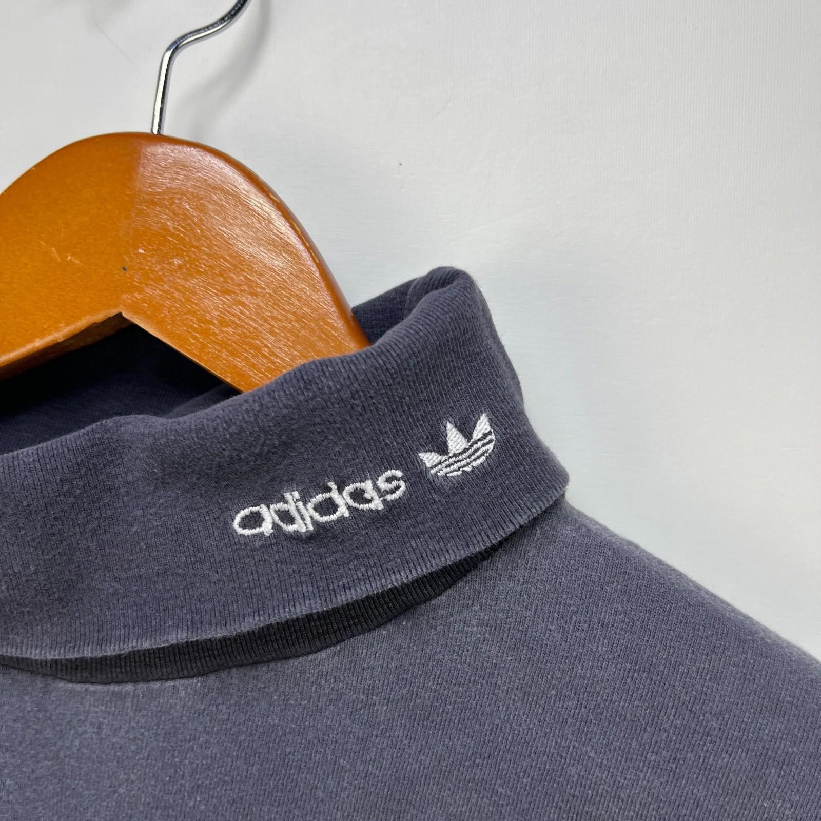 Adidas Vintage 80s Faded Adidas Turtleneck Long Sleeve Shirt Large Size US L / EU 52-54 / 3 - 4 Thumbnail