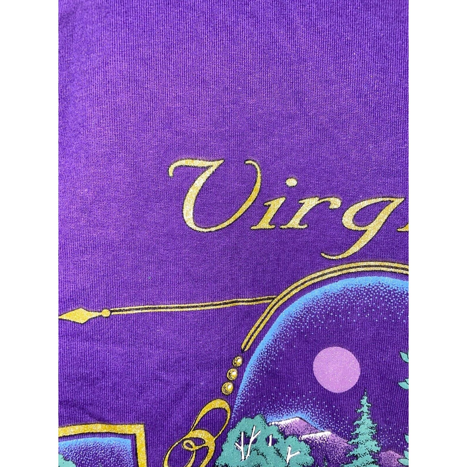 Jerzees Vintage Virginia Shirt Mountains Purple Tee VTG 90s Large Size US L / EU 52-54 / 3 - 6 Thumbnail