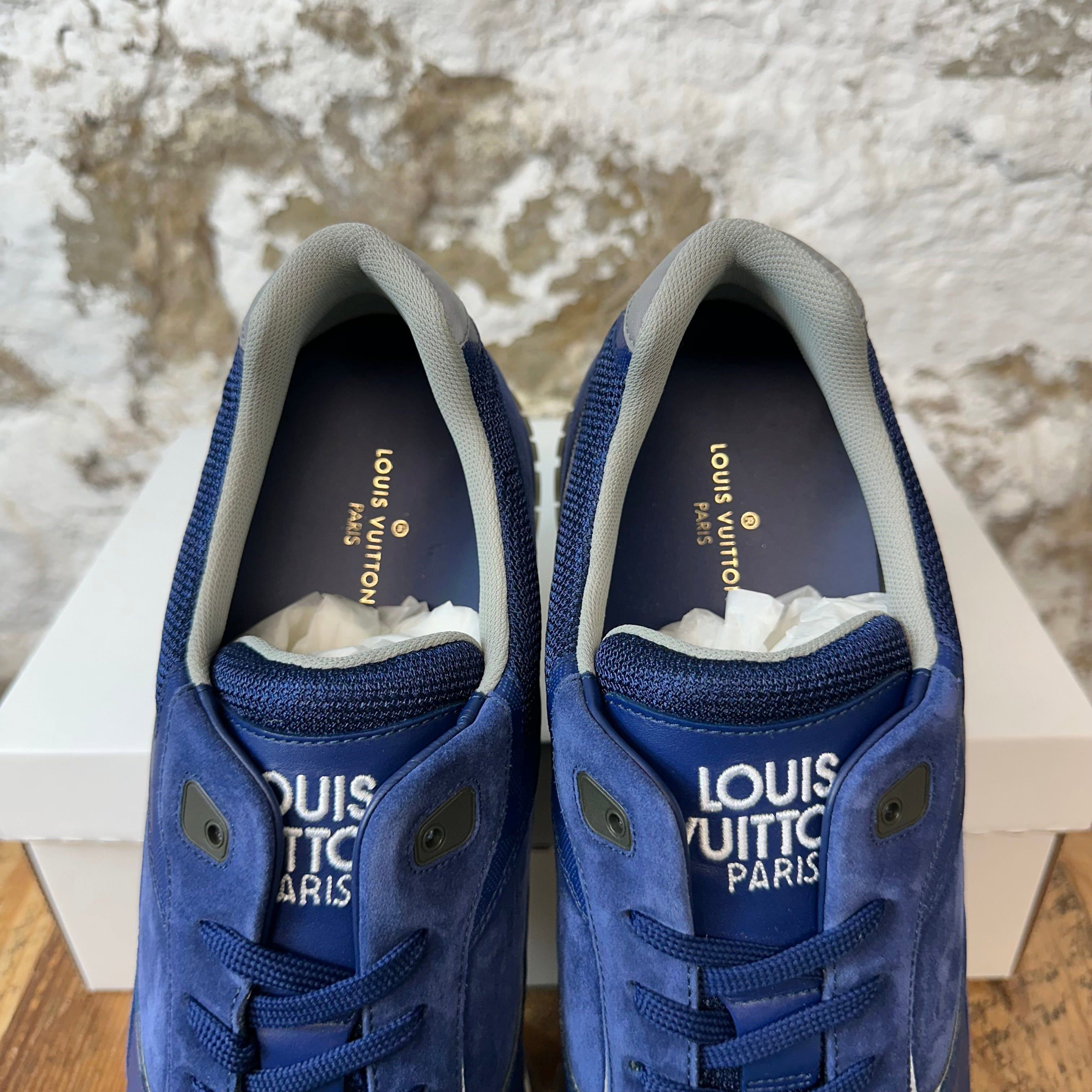 Louis Vuitton Louis Vuitton Blue Suede Runaway Sneaker Sz 13.5(12LV) NEW Size US 13 / EU 46 - 4 Thumbnail