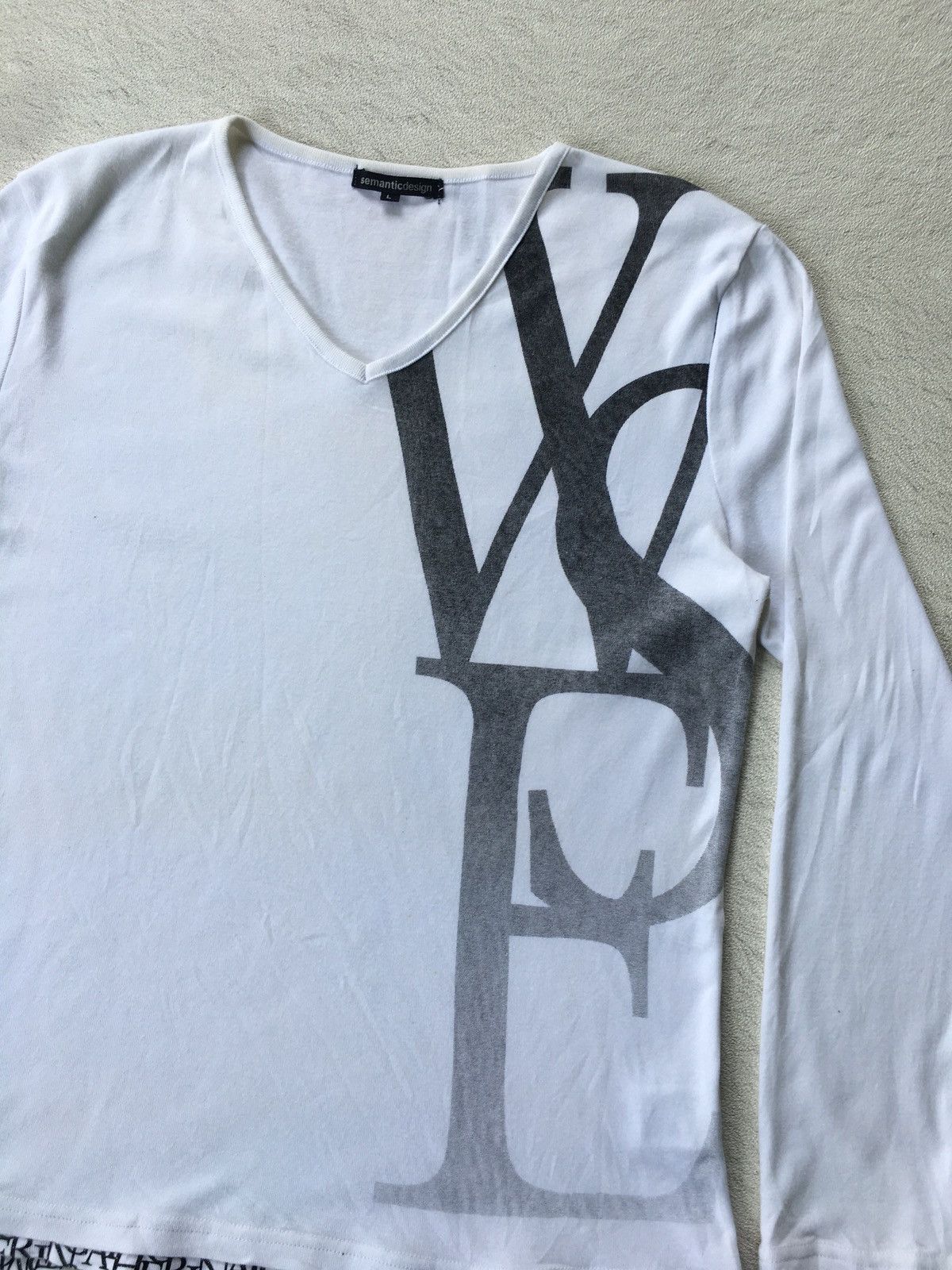 semanticdesign 2000s Semantic Design V-neck Longsleeve Size US L / EU 52-54 / 3 - 2 Thumbnail