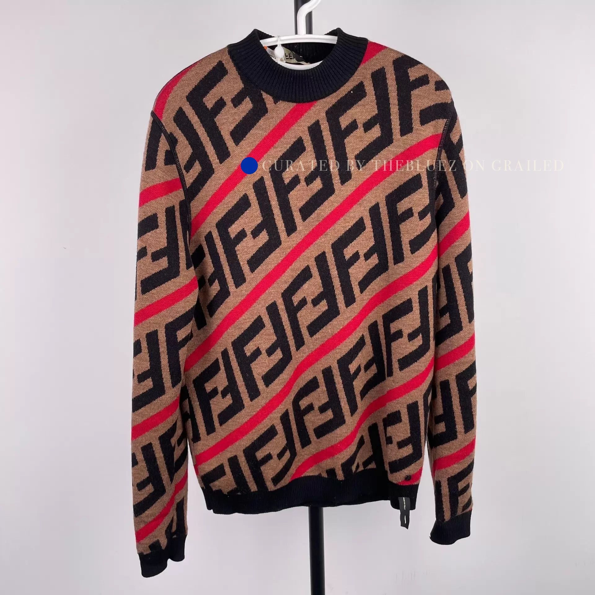 Fendi Bicolor Knit Sweatshirt in Multi Size US S / EU 44-46 / 1 - 1 Thumbnail