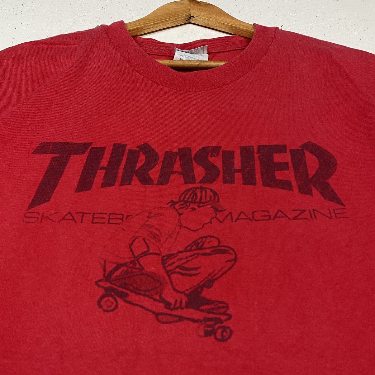 Thrasher Vintage 90's THRASHER SKATEBOARD MAGAZINE Graphic Tee Size US L / EU 52-54 / 3 - 4 Thumbnail